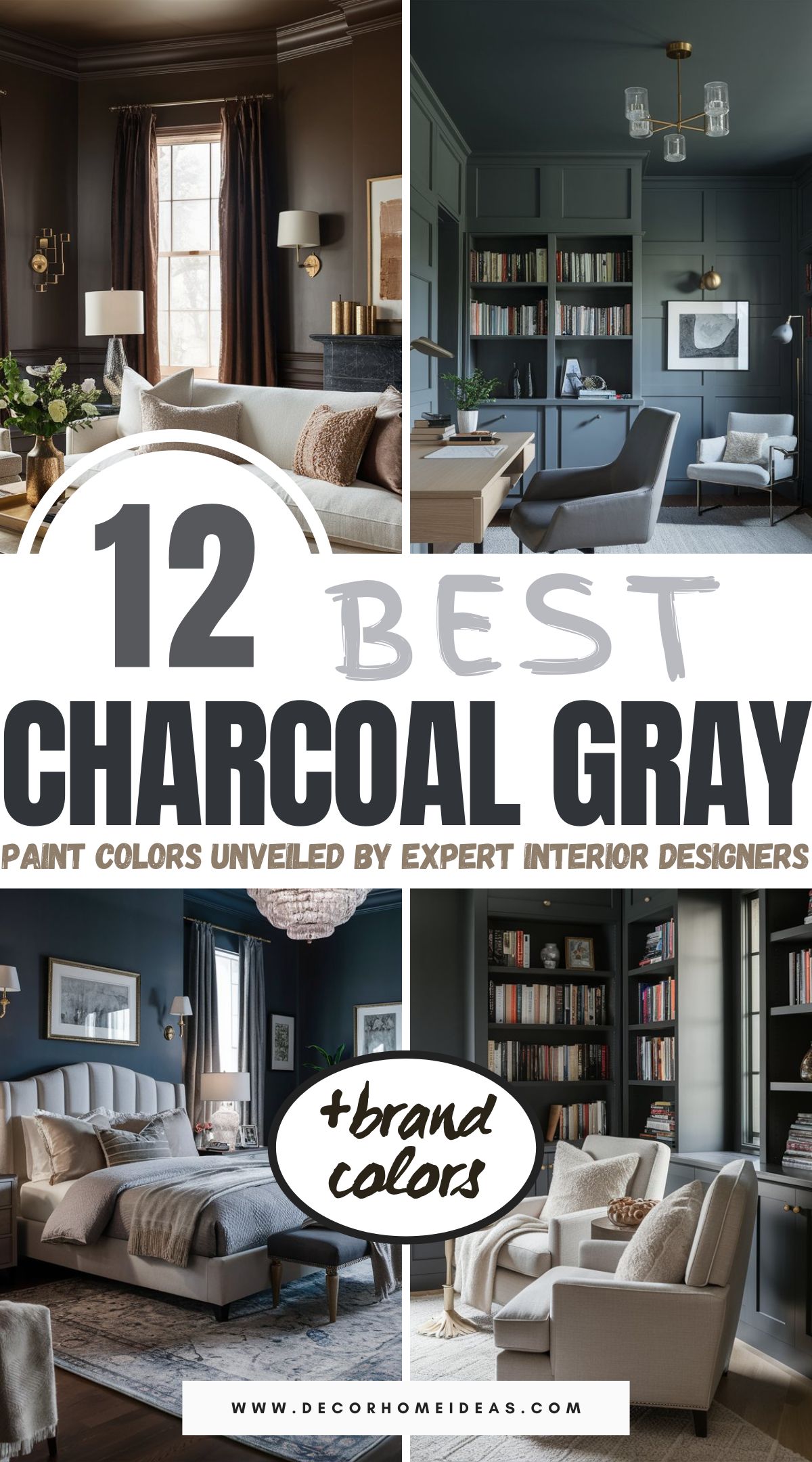 Discover 12 stunning charcoal gray paint colors handpicked by expert interior designers to add a bold, sophisticated touch to any space. From rich, deep tones to subtle, moody hues, these versatile shades transform your home with elegance and modern style. Which one will inspire your next makeover?