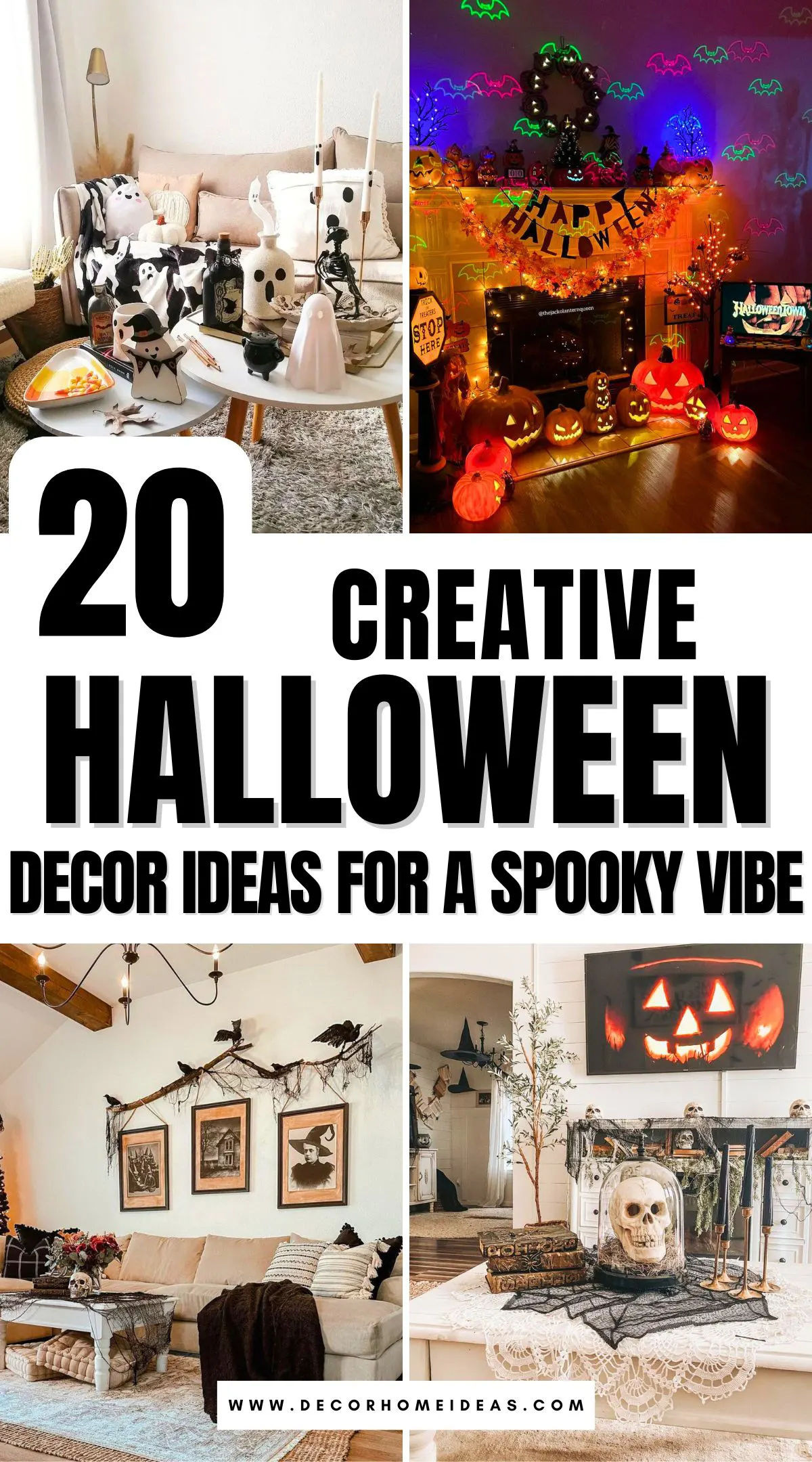 Get inspired with 20 creative Halloween decor ideas to transform your interior into a spooky haven. From eerie lighting and haunted wall art to creepy table settings and DIY ghostly accents, discover fun and stylish ways to give your home a hauntingly chic makeover. Ready to embrace the spooky spirit?