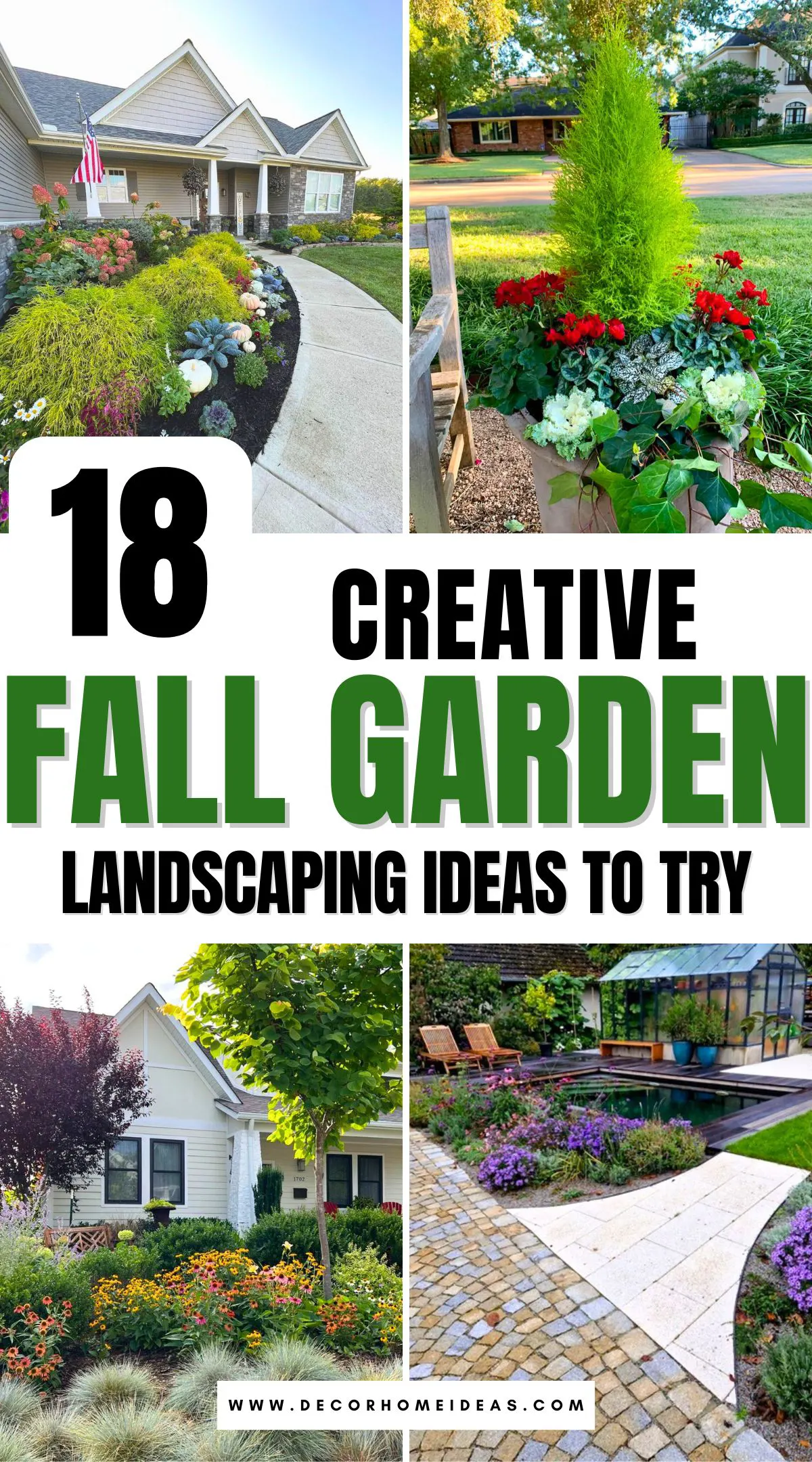 Revitalize your yard this season with 18 inventive fall garden landscaping ideas. From vibrant foliage arrangements and cozy fire pit areas to seasonal planters and creative pathways, discover how to transform your outdoor space into a beautiful autumn retreat. Ready to refresh your fall garden?