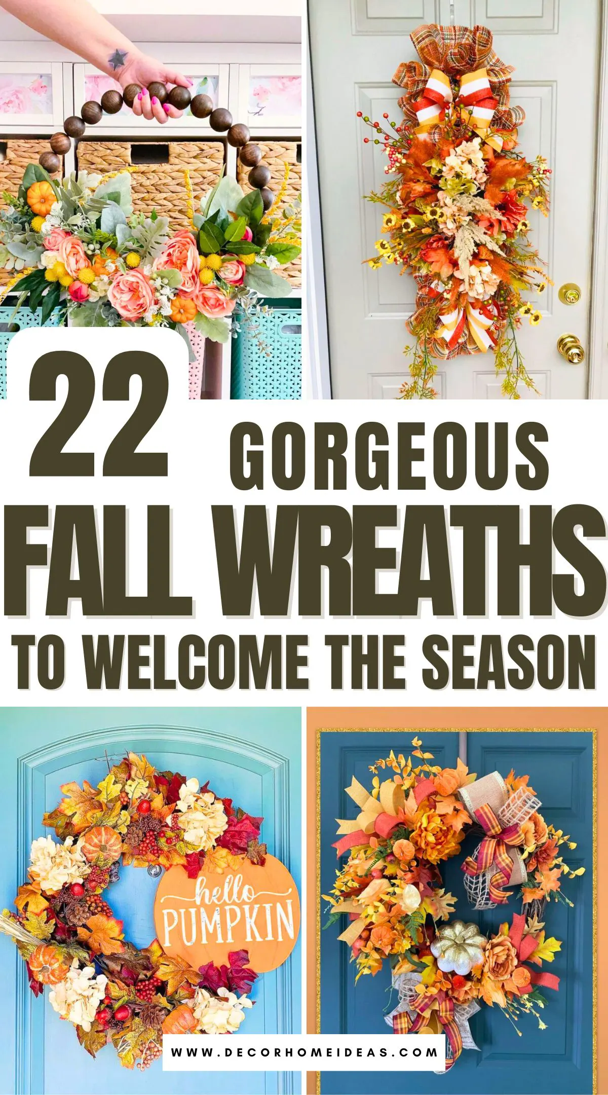 Embrace the beauty of fall with these 22 gorgeous wreaths that add seasonal charm to your front door. From rich autumn hues to playful pumpkins and natural textures, these wreaths offer something for every style. Explore creative designs that will warmly welcome the season and your guests!