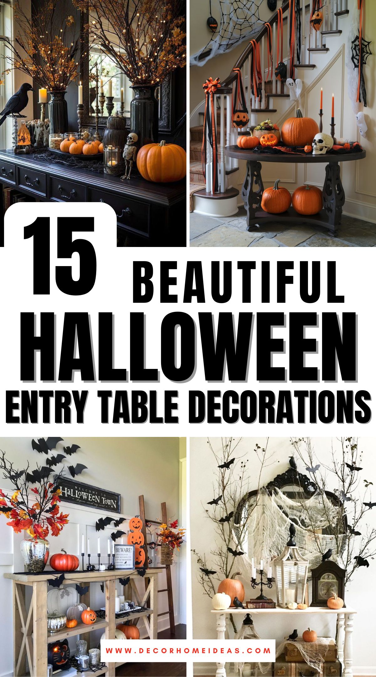 Give your guests a frightful first impression with these 15 spooky entry table decorations! From creepy skulls to eerie candles and haunted accents, these ideas will transform your entryway into a chilling scene. Explore how to create a hauntingly unforgettable welcome this Halloween!