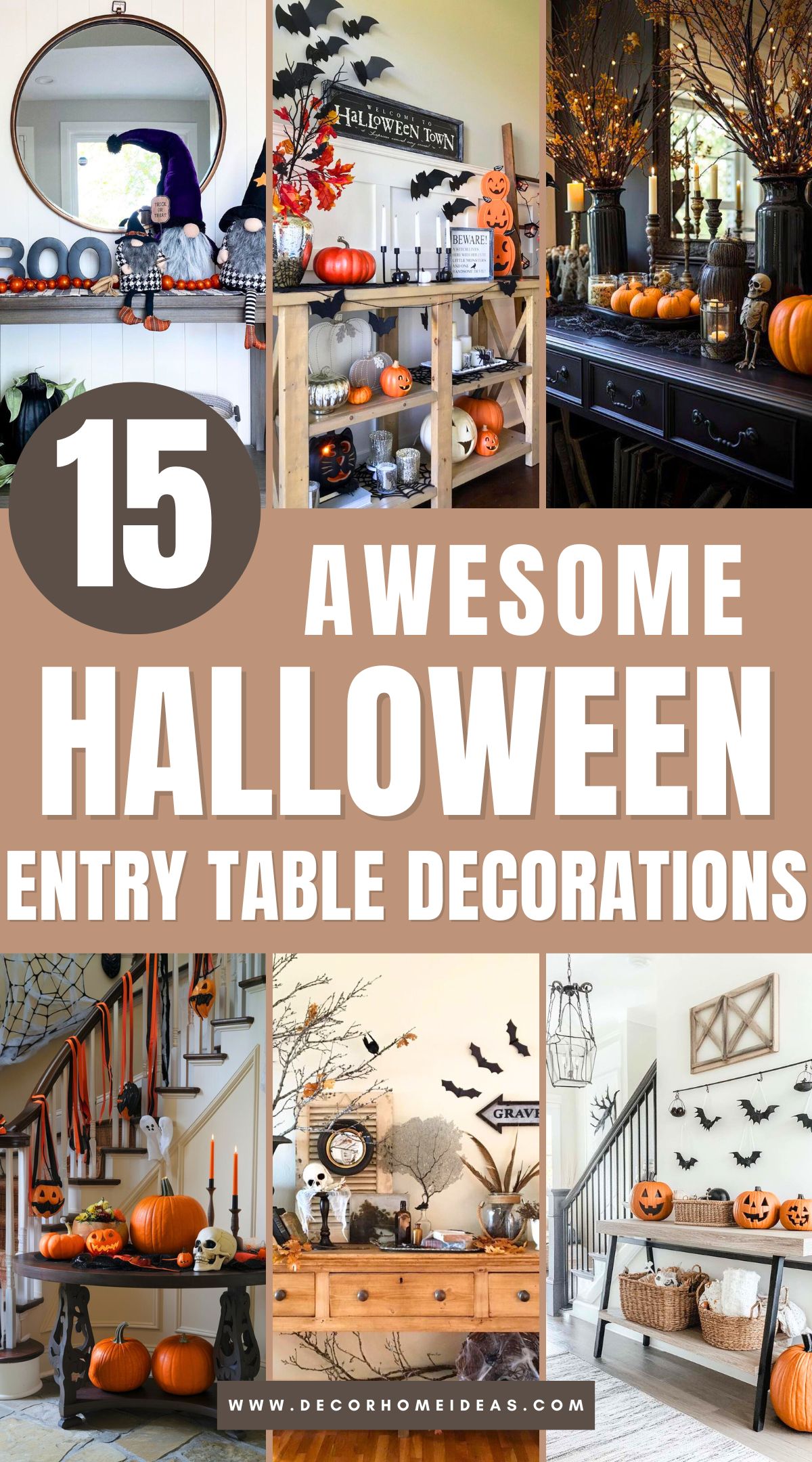 best halloween entryway table decorations 3