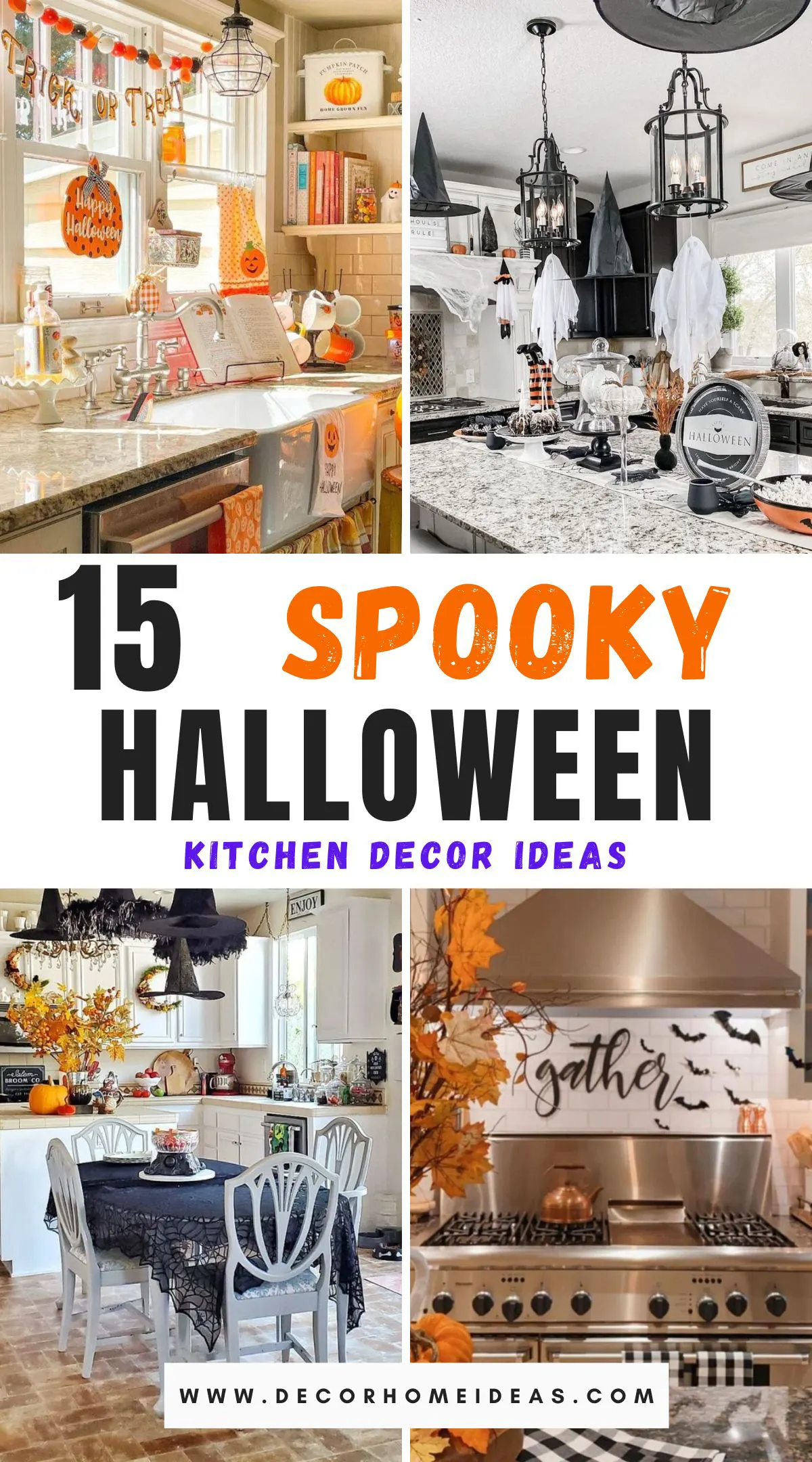 Spookify your kitchen with these 15 haunting Halloween decor ideas that will leave your guests spellbound! From ghostly garlands to eerie lighting and sinister centerpieces, these creative decorations will give your kitchen a spooky twist. Unveil how to turn your space into a chilling masterpiece!