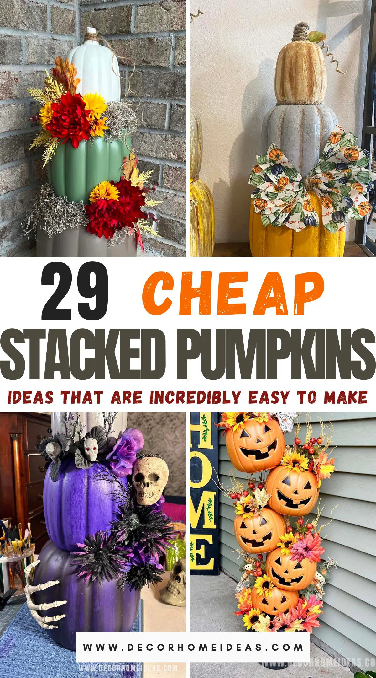 Looking to elevate your fall decor without breaking the bank? Discover 28 budget-friendly stacked pumpkin ideas that are simple yet stunning. From charming porch displays to creative indoor accents, these DIY designs are quick and easy, perfect for adding festive flair to your home this season!