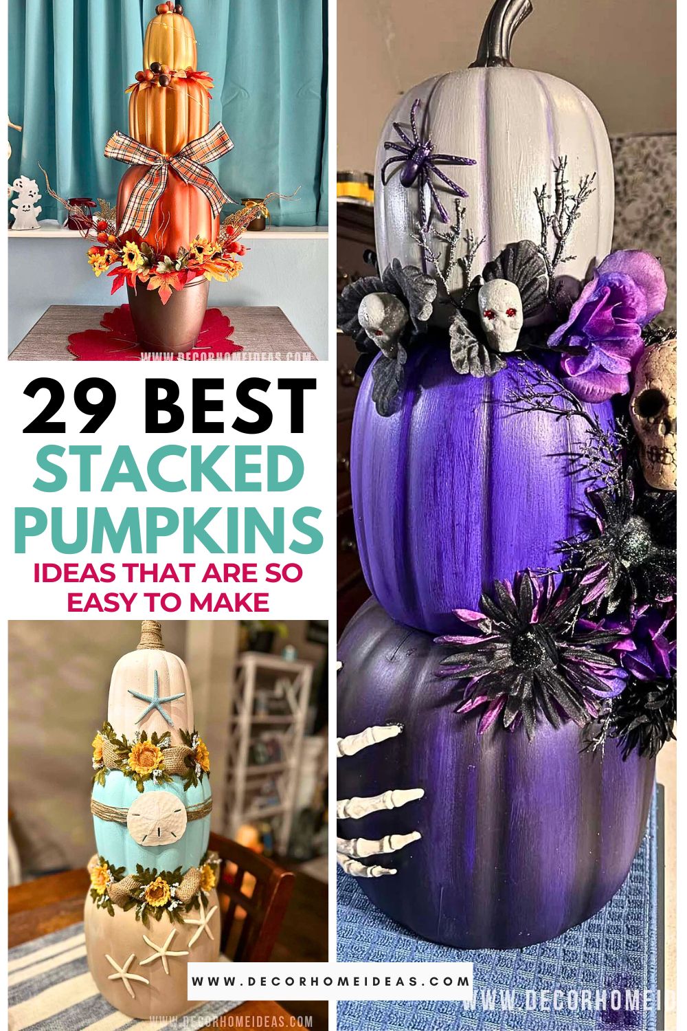 easy stacked pumpkins ideas