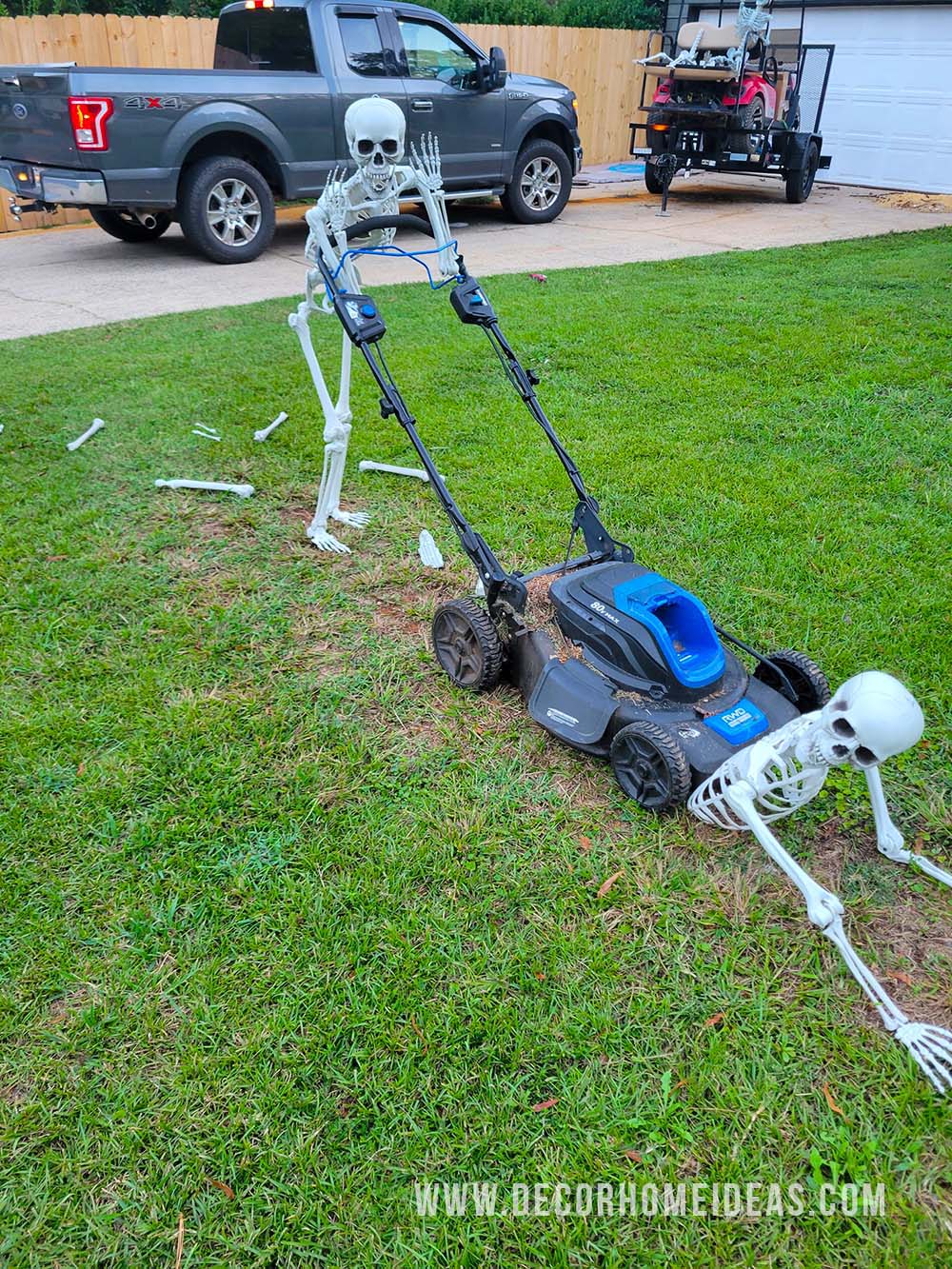 outdoor halloween decoration skeletons