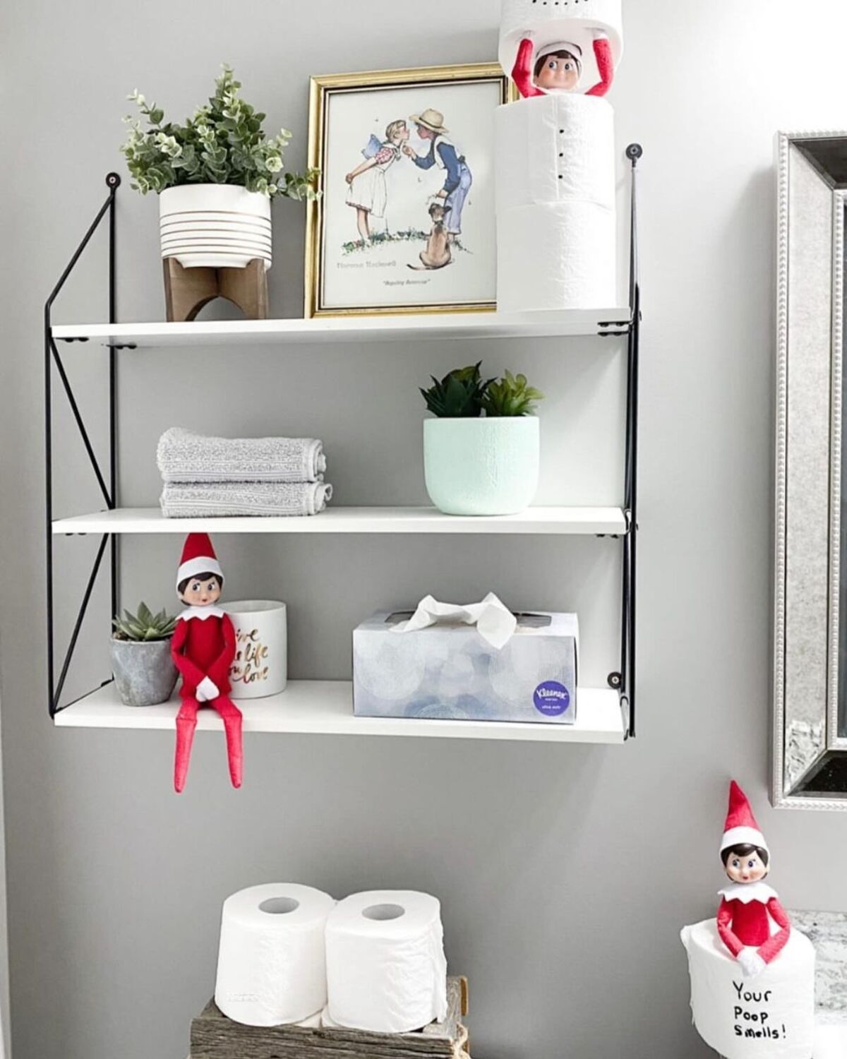 playful elf on the shelf decor ideas 1