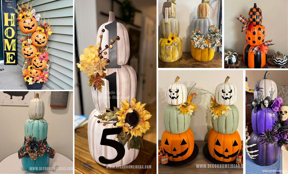 stacked pumpkins ideas