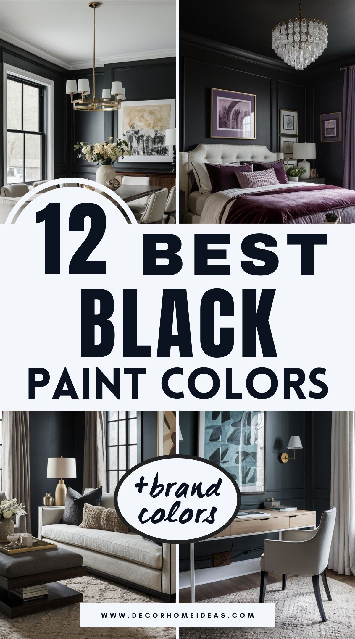 Discover the top 12 black paint colors from trusted brands like Sherwin-Williams, Benjamin Moore, Farrow & Ball, and Behr. This guide breaks down the nuances of each shade—from rich, bold blacks to softer charcoal tones—helping you choose the perfect black for any room or style.