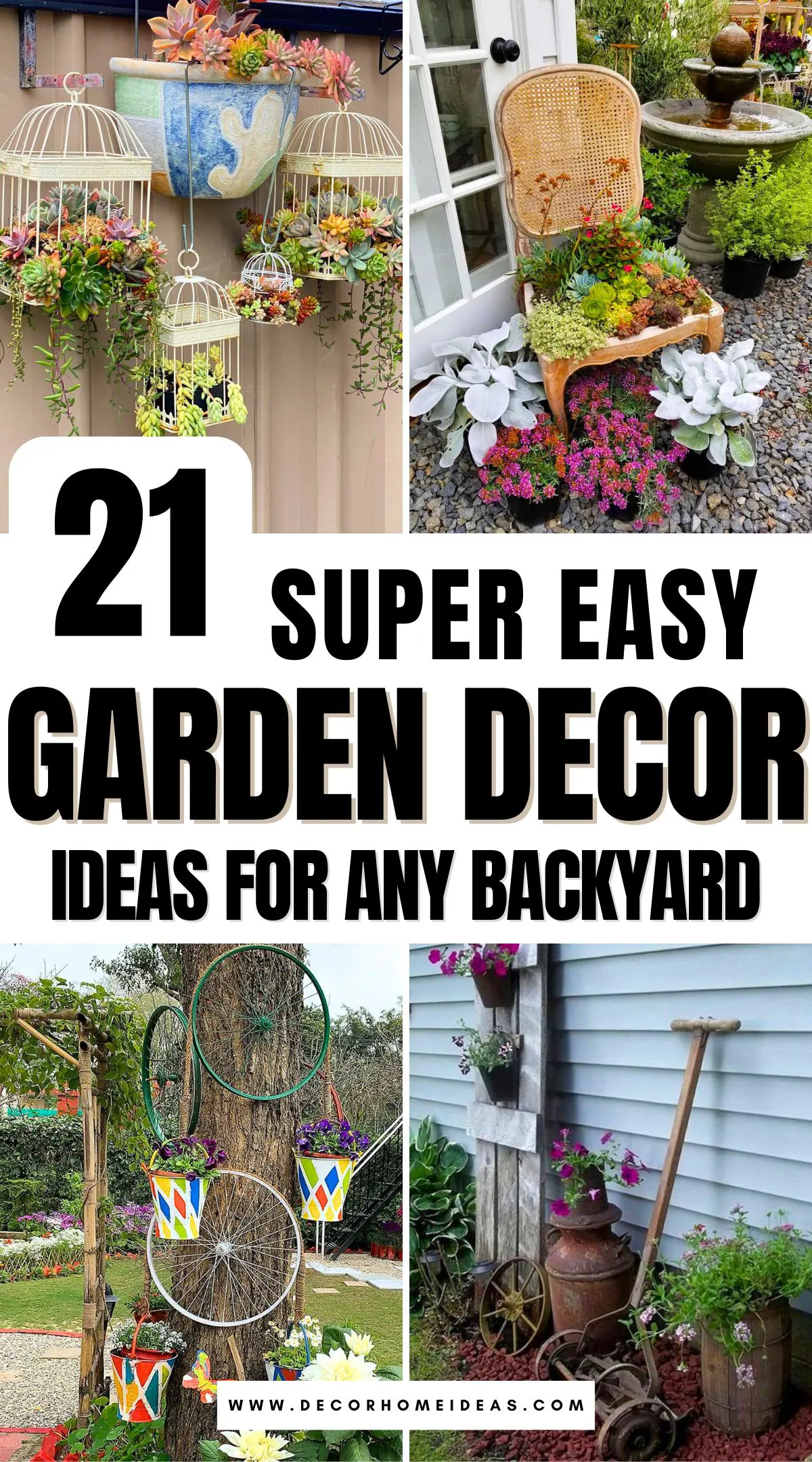 Turn your backyard into a captivating oasis with 21 creative and easy decor ideas! Perfect for any space, these tips cover everything from DIY accents to repurposed finds, making it simple to add personality and charm to your garden. Explore unique ways to enhance your outdoor space effortlessly!