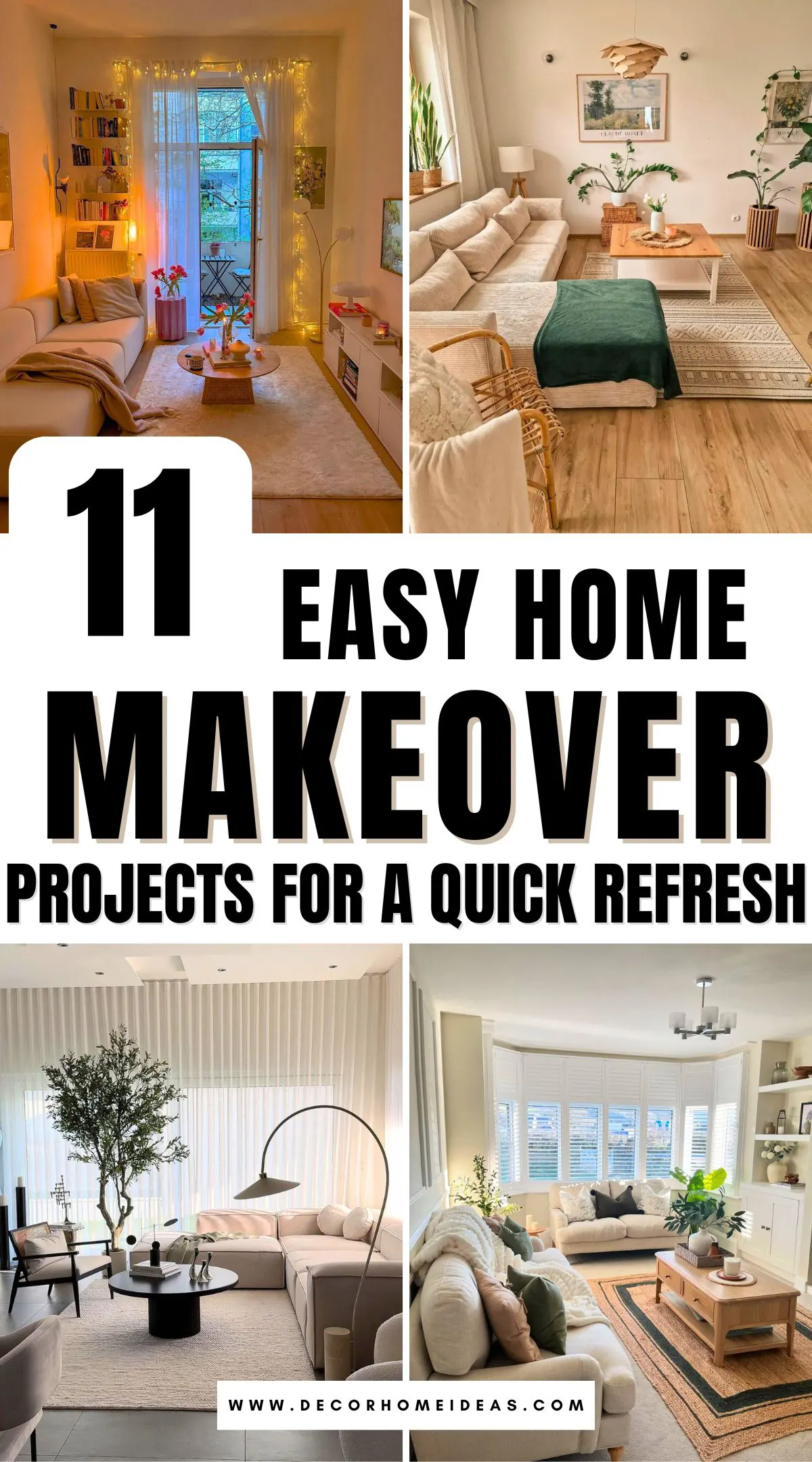 Looking to refresh your home without a full renovation? Discover 11 simple yet effective makeover ideas that bring fresh style and functionality to your living space. From creative wall updates to budget-friendly furniture swaps, these projects are quick, impactful, and inspiring!