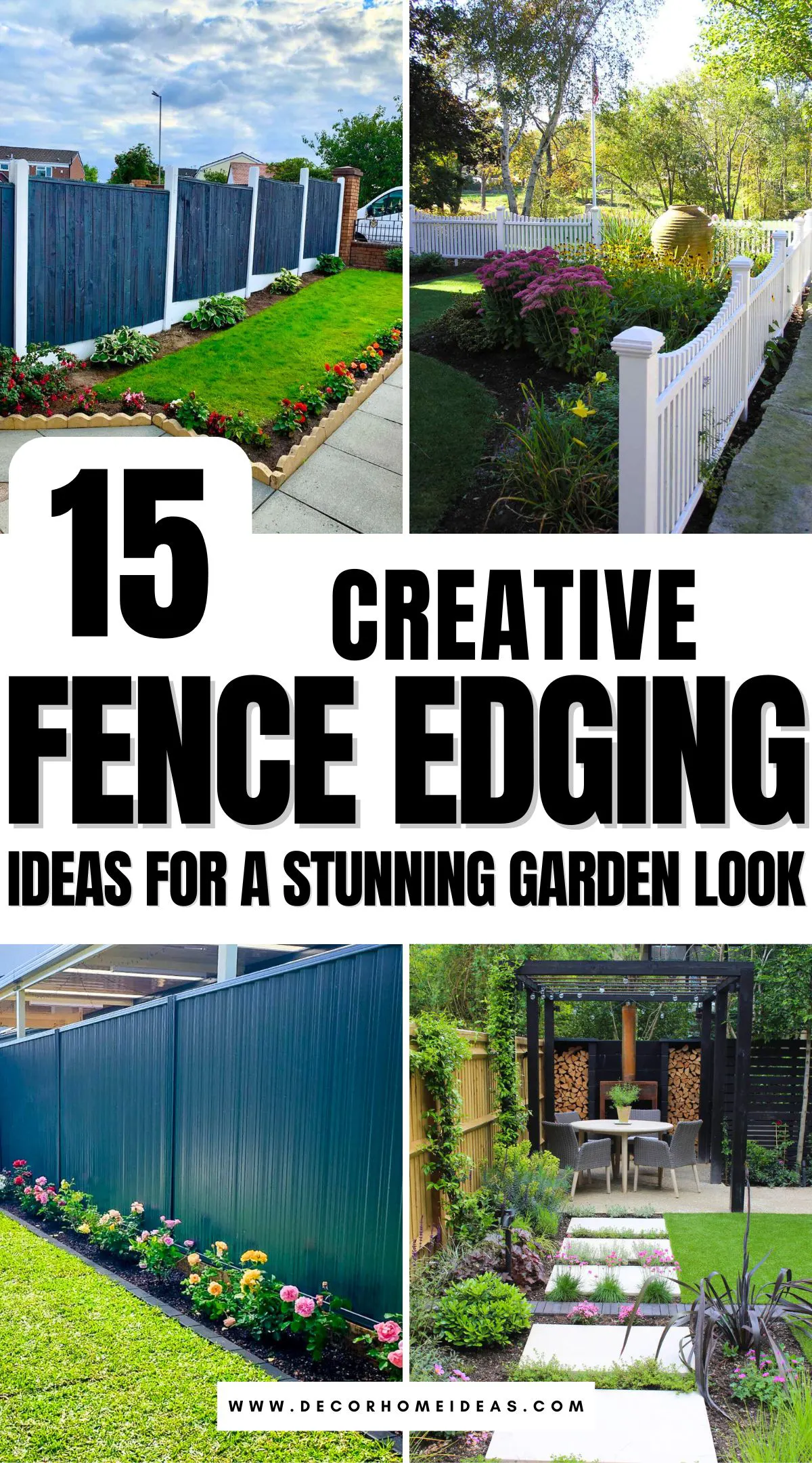 best fence edging ideas