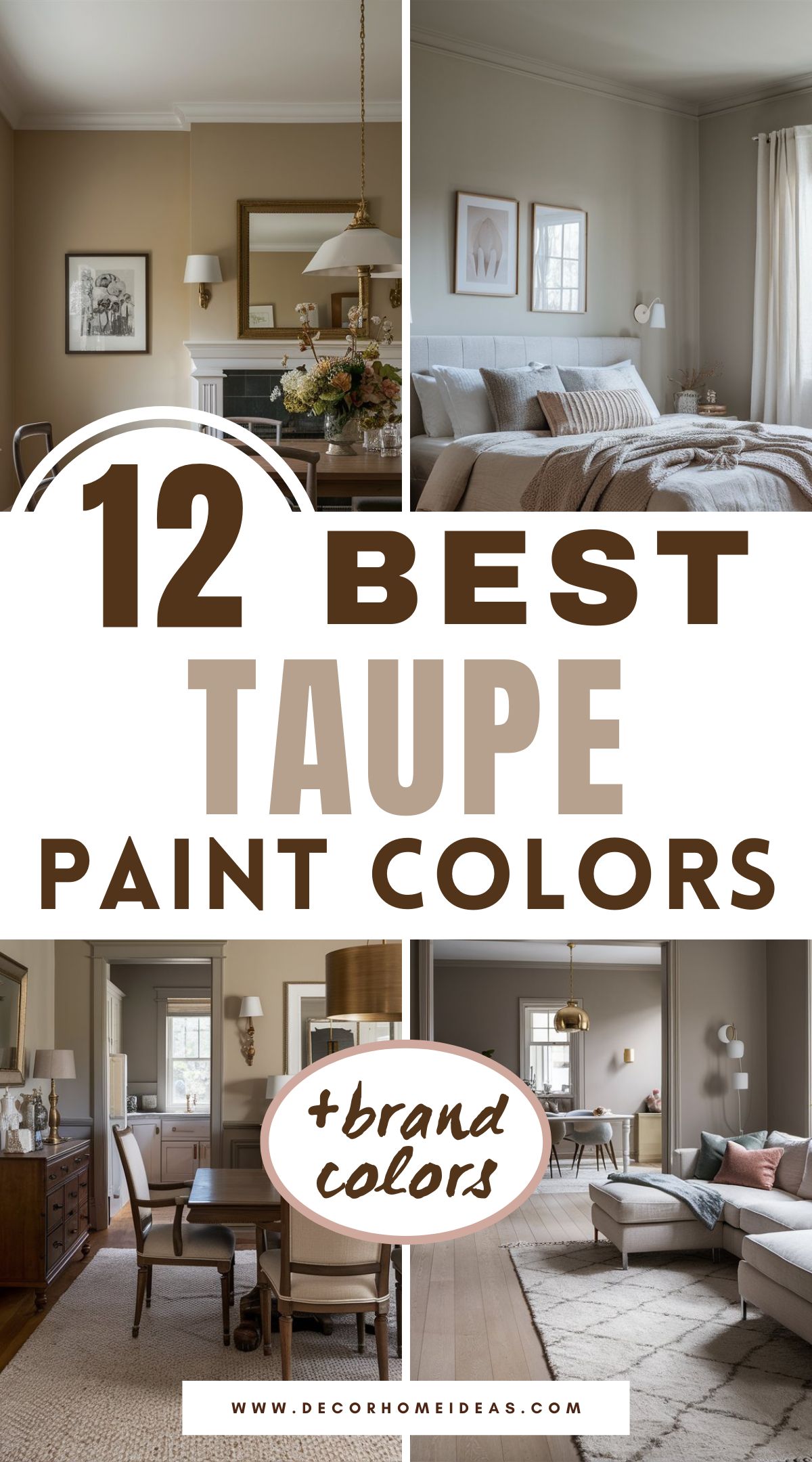 Discover 12 chic taupe paint colors that bring warmth, sophistication, and versatility to any space. From subtle greys to warm beige tones, these shades suit both modern and traditional decor styles. Find the perfect taupe hue to enhance your room’s ambiance and style effortlessly!