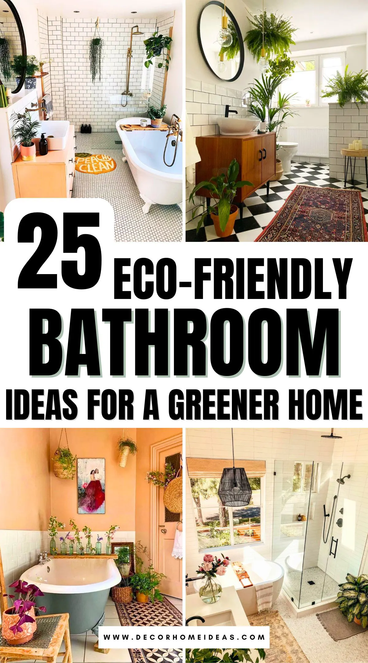 Looking to create a sustainable, stylish bathroom? Discover 25 eco-friendly ideas to transform your space into a green oasis. From water-saving fixtures and recycled materials to natural lighting and toxin-free decor, these creative tips can make your bathroom both beautiful and planet-friendly.