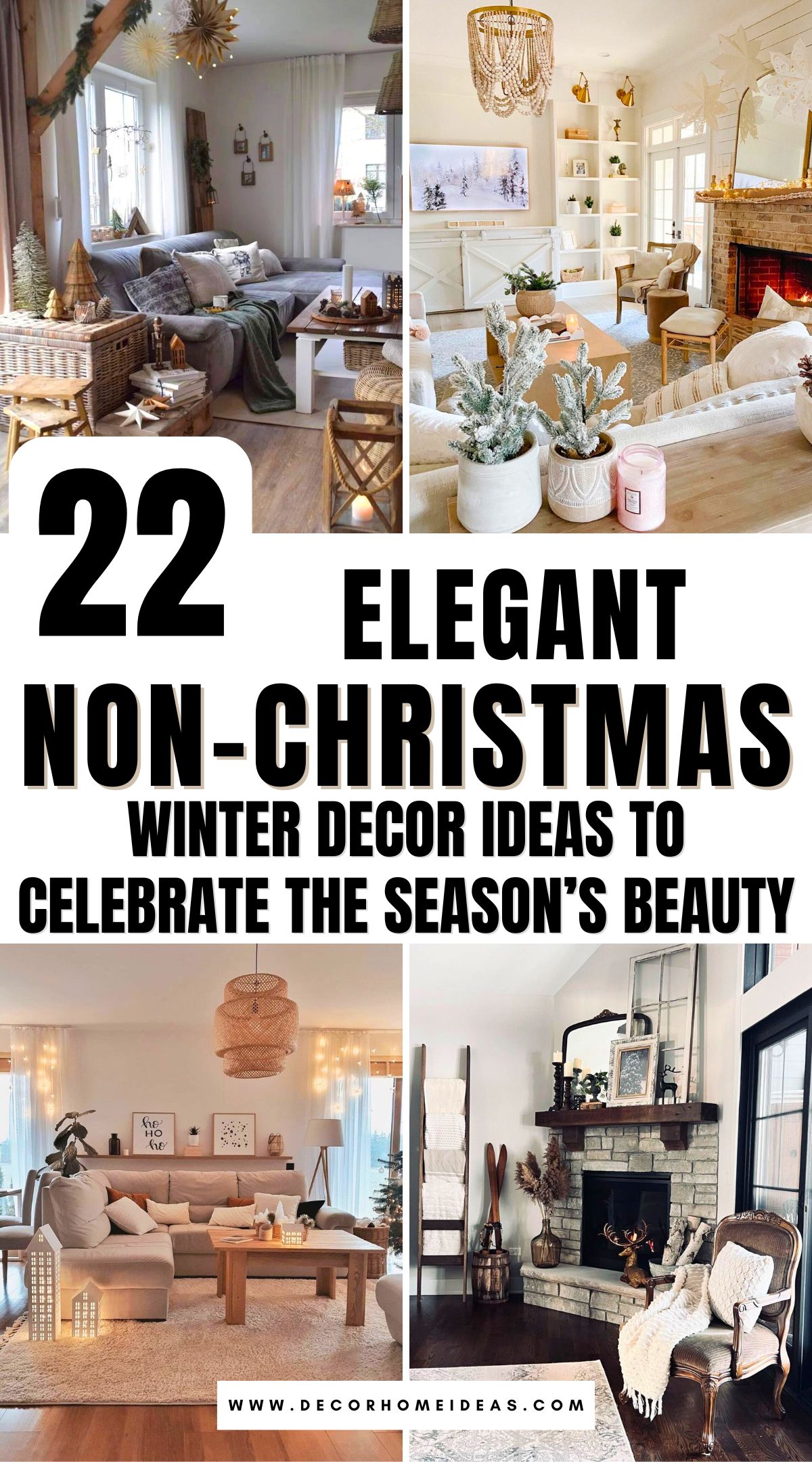 Transform your home into a winter wonderland with 22 elegant decor ideas that skip the Christmas theme. Explore cozy textures, natural elements, and frosty palettes to create a stylish, serene ambiance perfect for the season. Get inspired to enjoy winter beauty all season long!