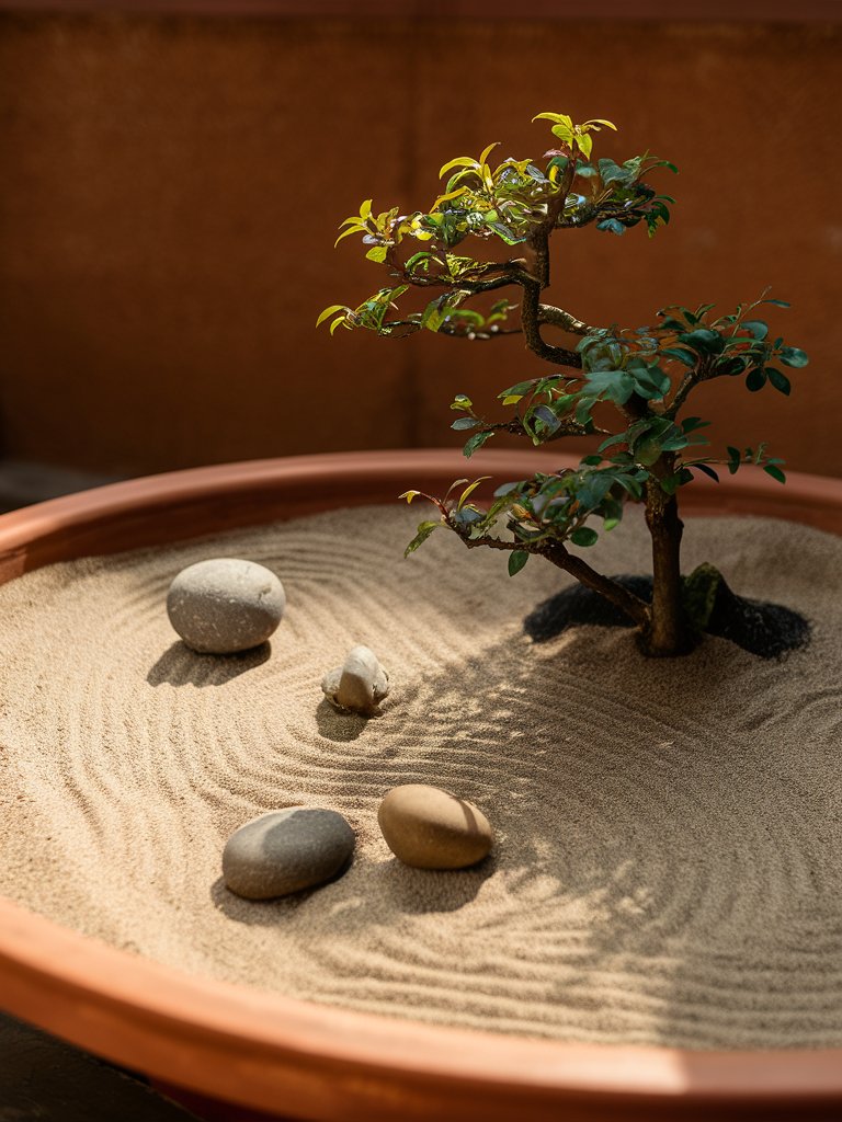 Clay Pot Zen Garden