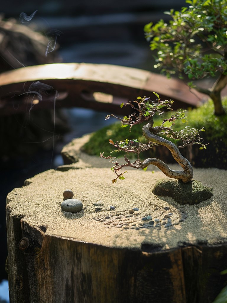 Tree Stump Zen Display