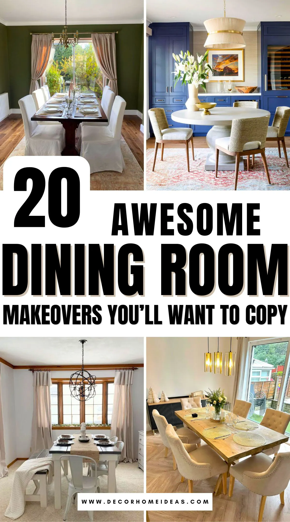 Step into 20 stunning dining room transformations that showcase incredible style evolution. From outdated spaces to elegant designs, see how clever decor, bold color choices, and creative layouts breathe new life into each room. Which makeover will inspire your next dining room upgrade?