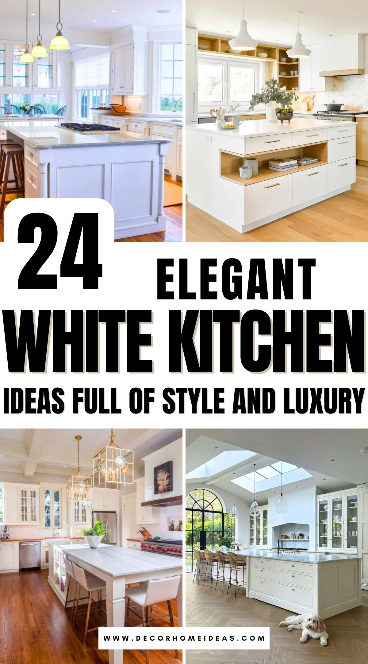 Discover 24 elegant white kitchen designs that bring modern luxury and timeless style to life. From sleek countertops and statement lighting to stunning backsplashes and clever layouts, these kitchens prove that white is anything but boring. Which chic idea will inspire your space?