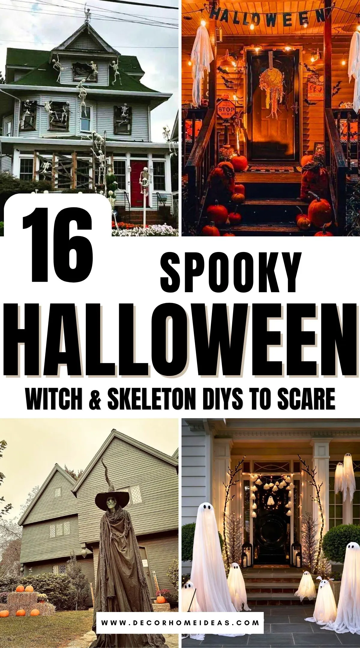 Get inspired with 16 creative DIY witch and skeleton decorations to bring spooky charm to your outdoor spaces. From eerie silhouettes to whimsical setups, these projects will turn your yard into a Halloween wonderland. Discover fun and hauntingly easy ideas to thrill your neighborhood!