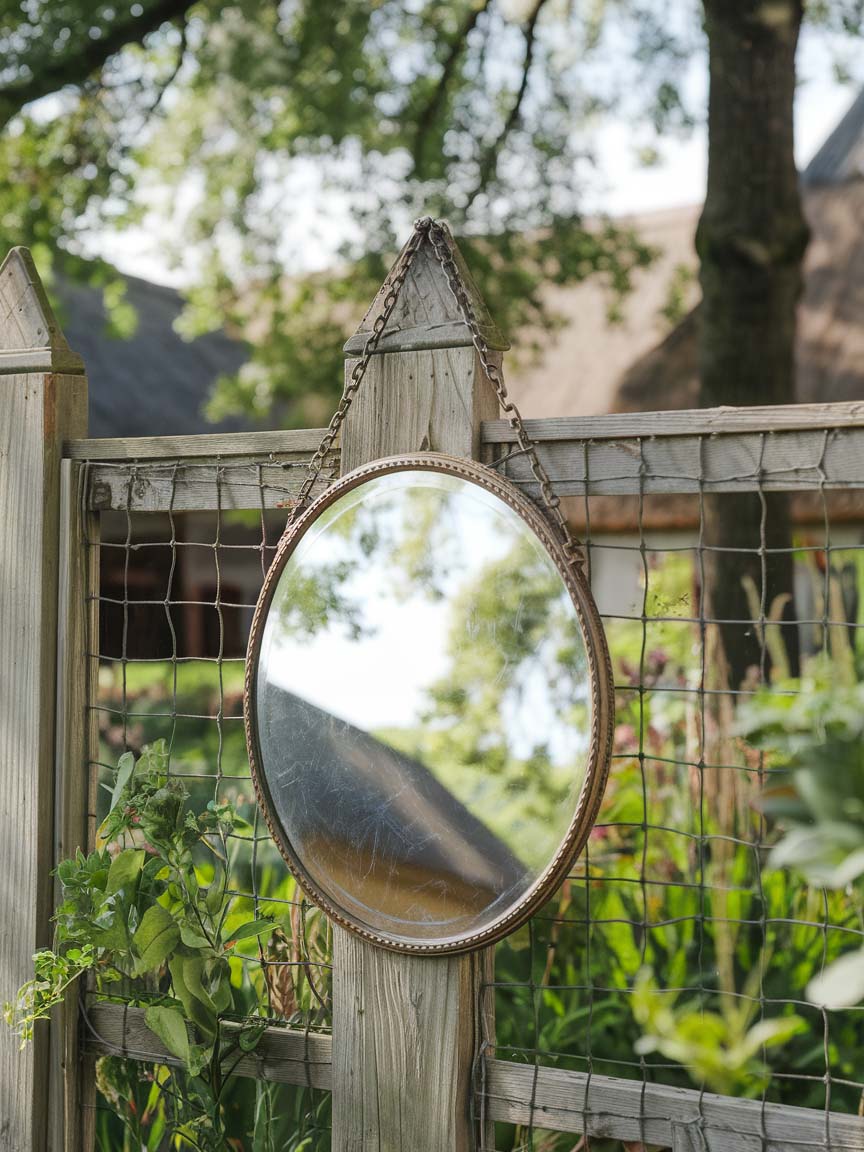 15. Garden Mirror for Depth and Light