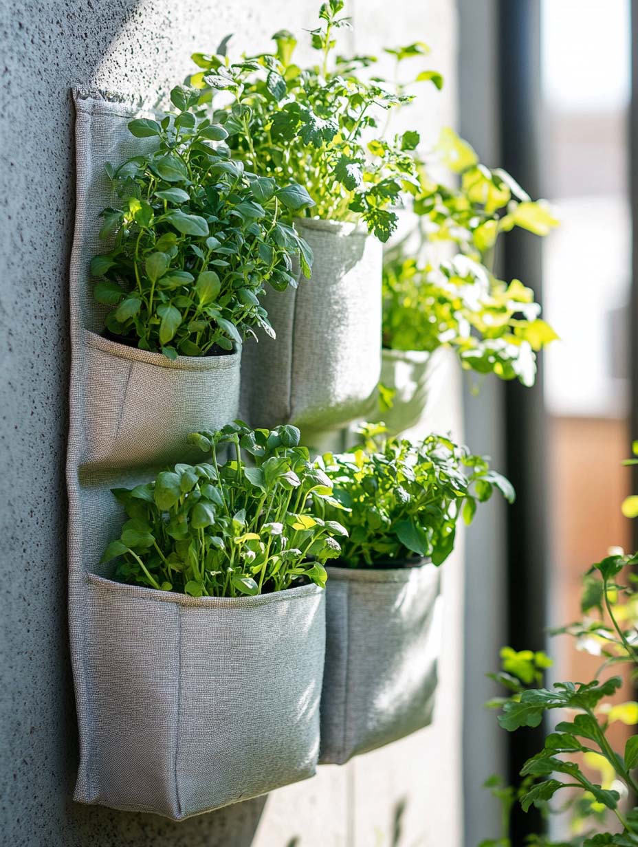 24. Hanging Herb Garden for Compact Spaces