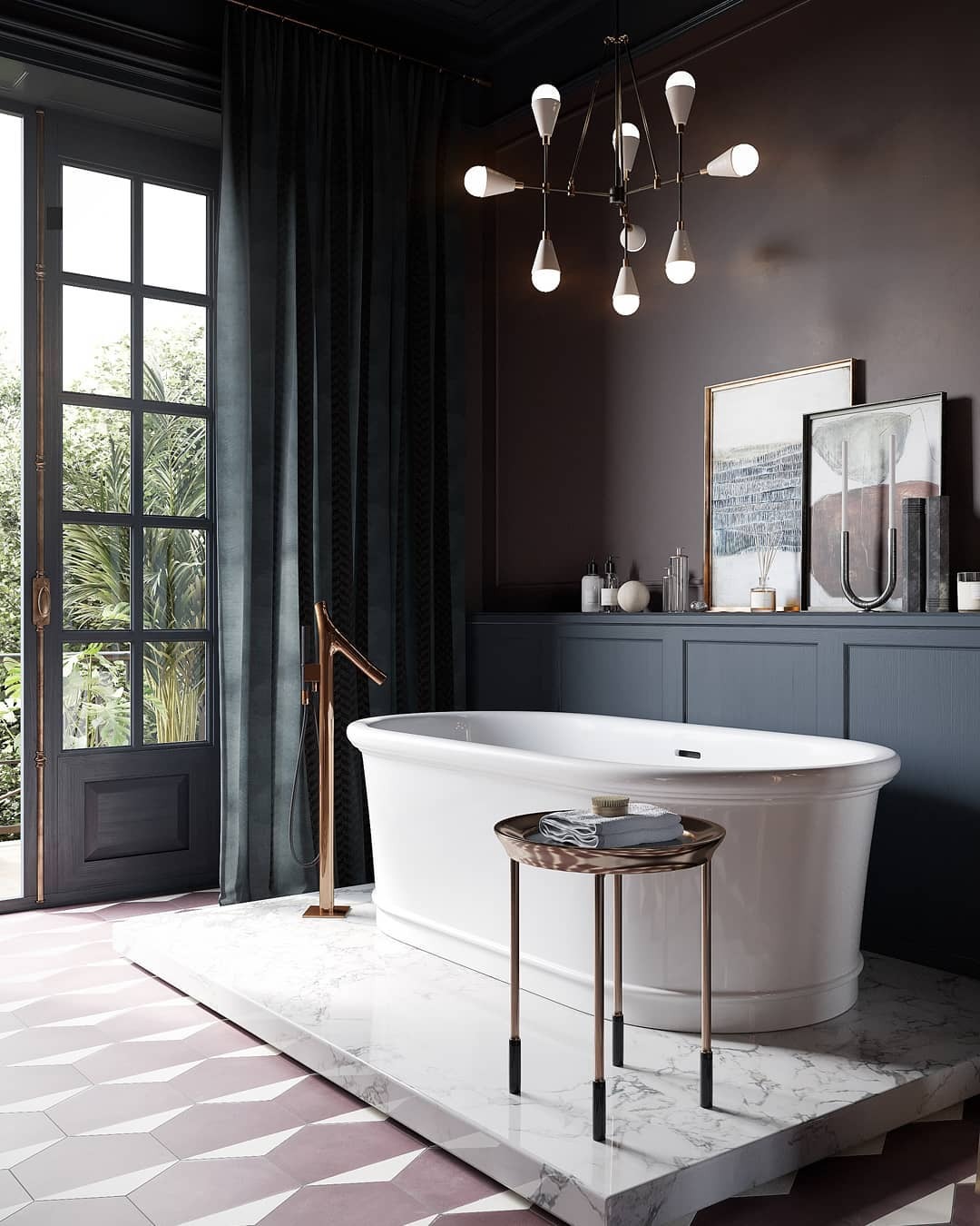 luxurious bathroom color combinations 11