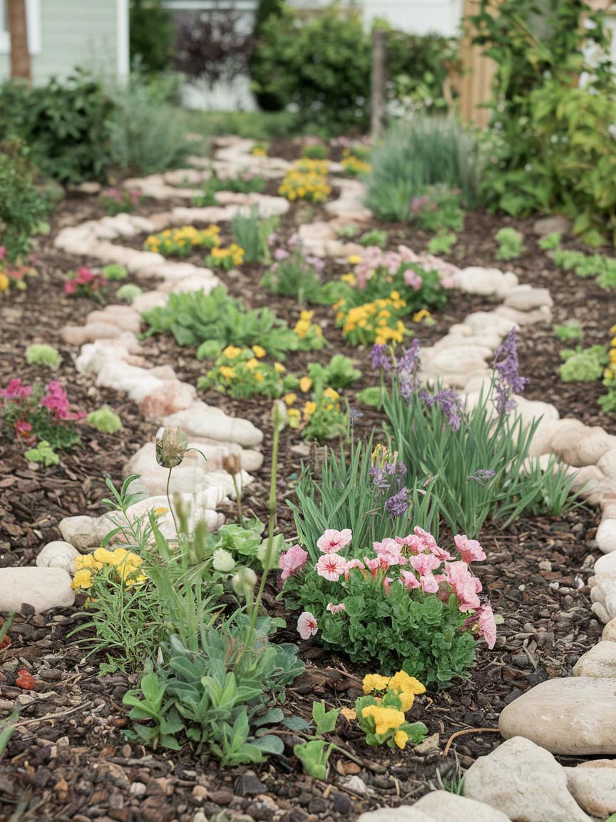 12. Cottage-Inspired Wildflower Pathway