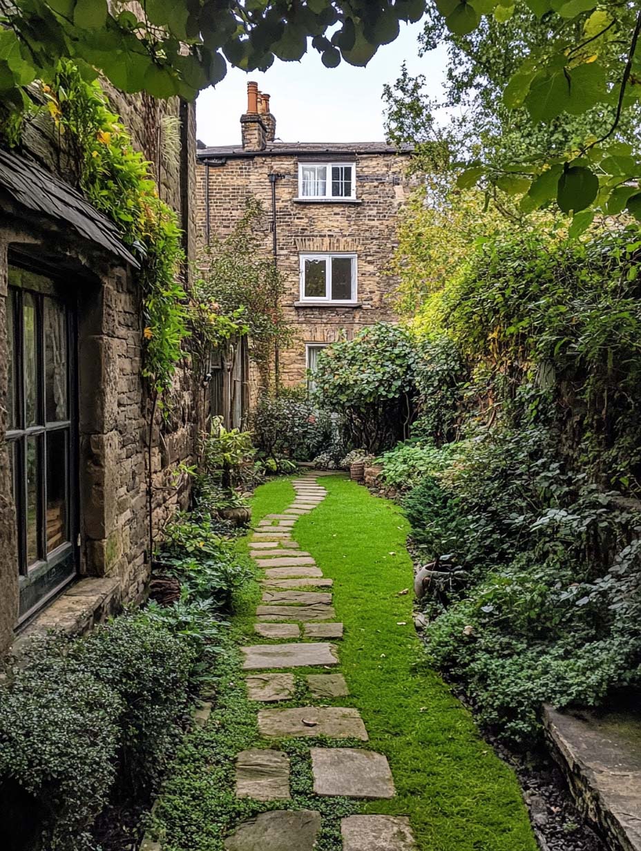 16. Enchanting Stone Path in a Secret Garden