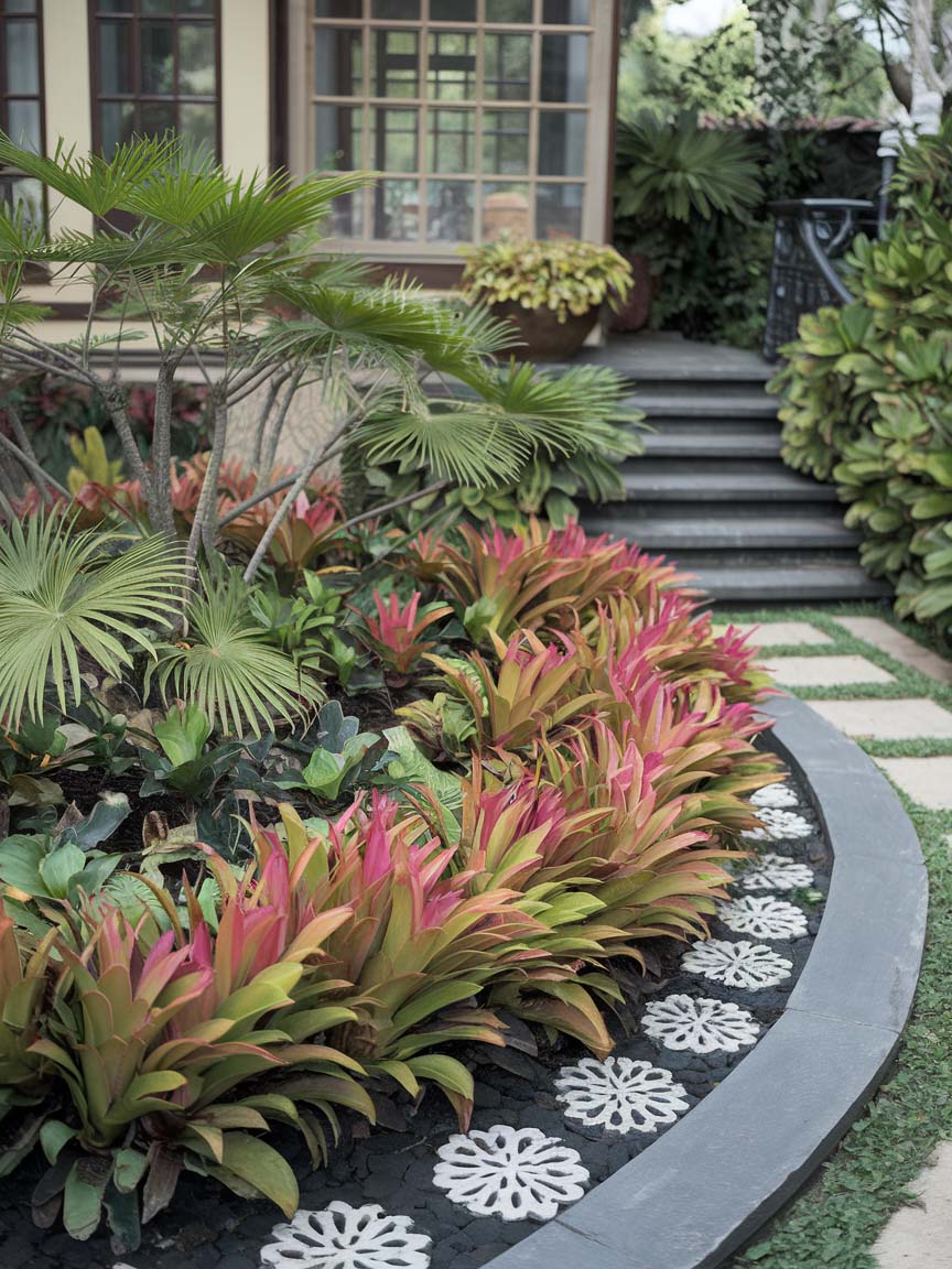 26. Tropical Garden with Bromeliad Highlights