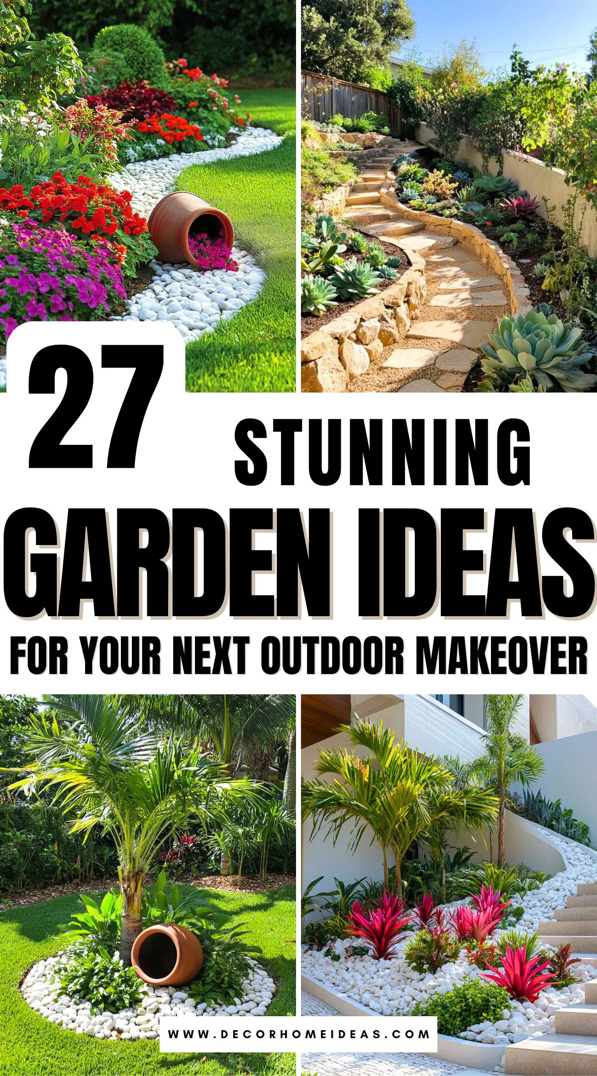 Discover 27 breathtaking garden designs that blend creativity and functionality to create the perfect outdoor retreat. From vibrant flower beds to sleek modern layouts, these ideas will spark your imagination and help you craft a space that feels uniquely yours. Which one will you try first?