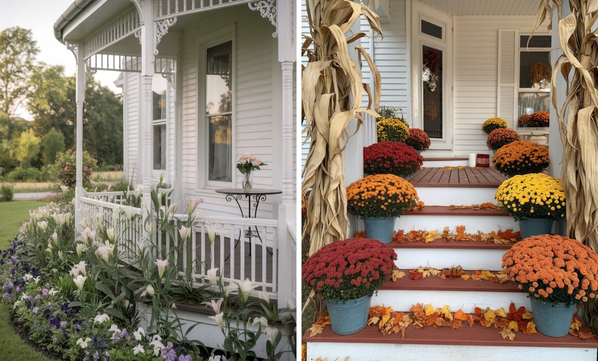 27 Stunning Flower Ideas for a White House Front Porch