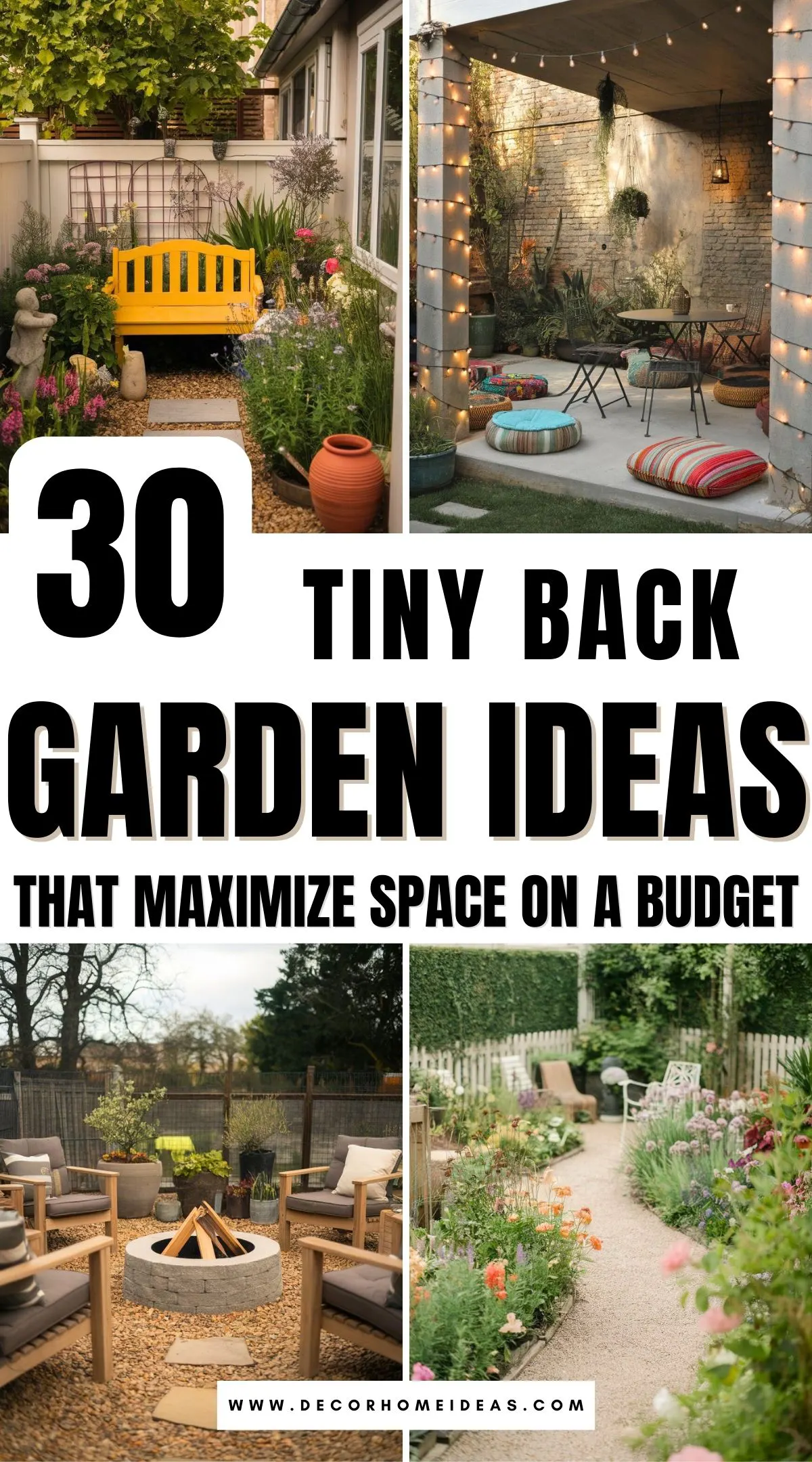 Make the most of your outdoor space with these 30 stunning tiny back garden ideas! Budget-friendly and full of charm, these creative tips are perfect for turning your small backyard into a dreamy retreat.
