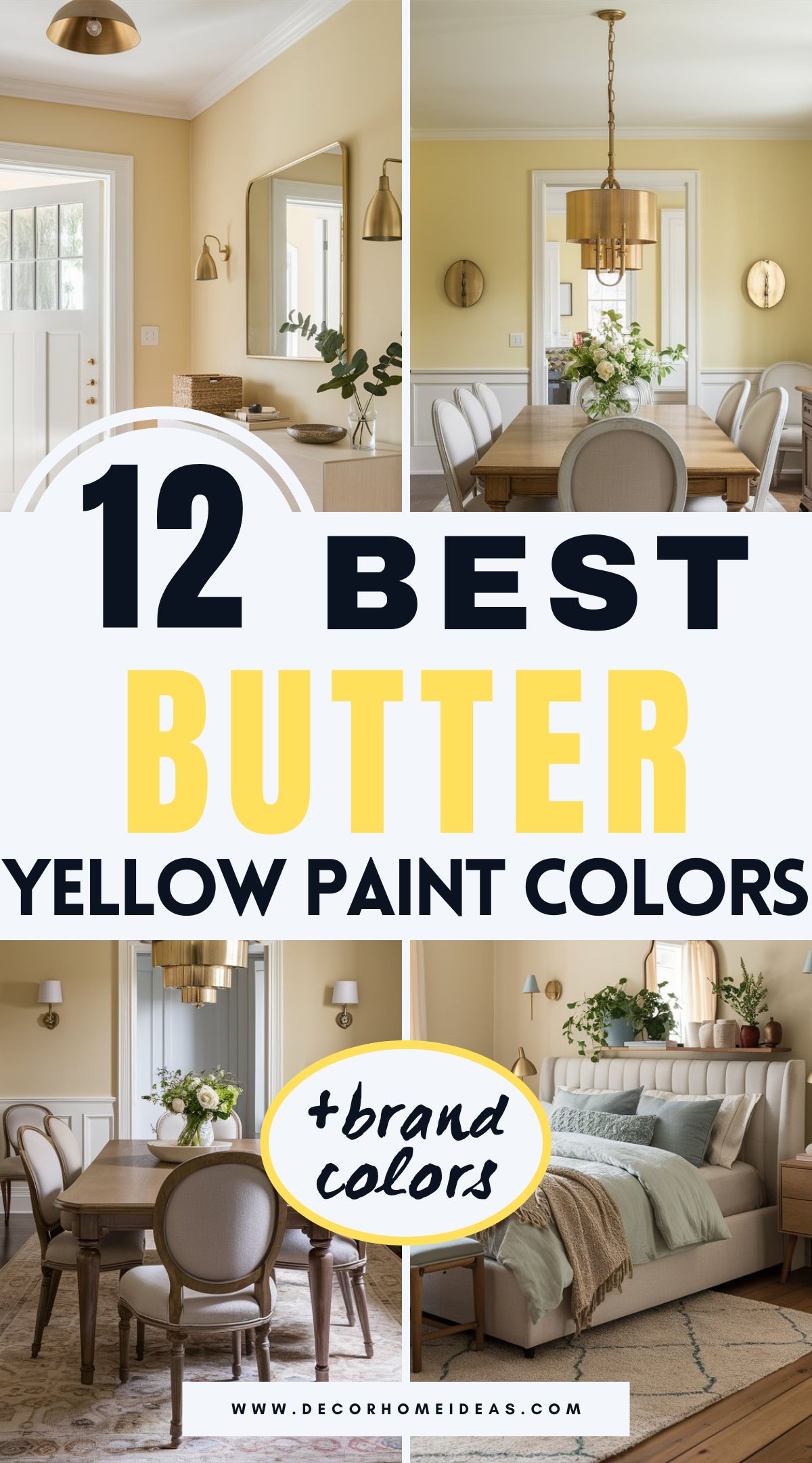 Butter yellow is the perfect blend of warmth and softness, bringing a cozy, inviting feel to any space. From Benjamin Moore to Sherwin-Williams, Behr, and Farrow & Ball, these 12 gorgeous shades range from subtle and creamy to rich and golden. See which one is the perfect fit for your home!