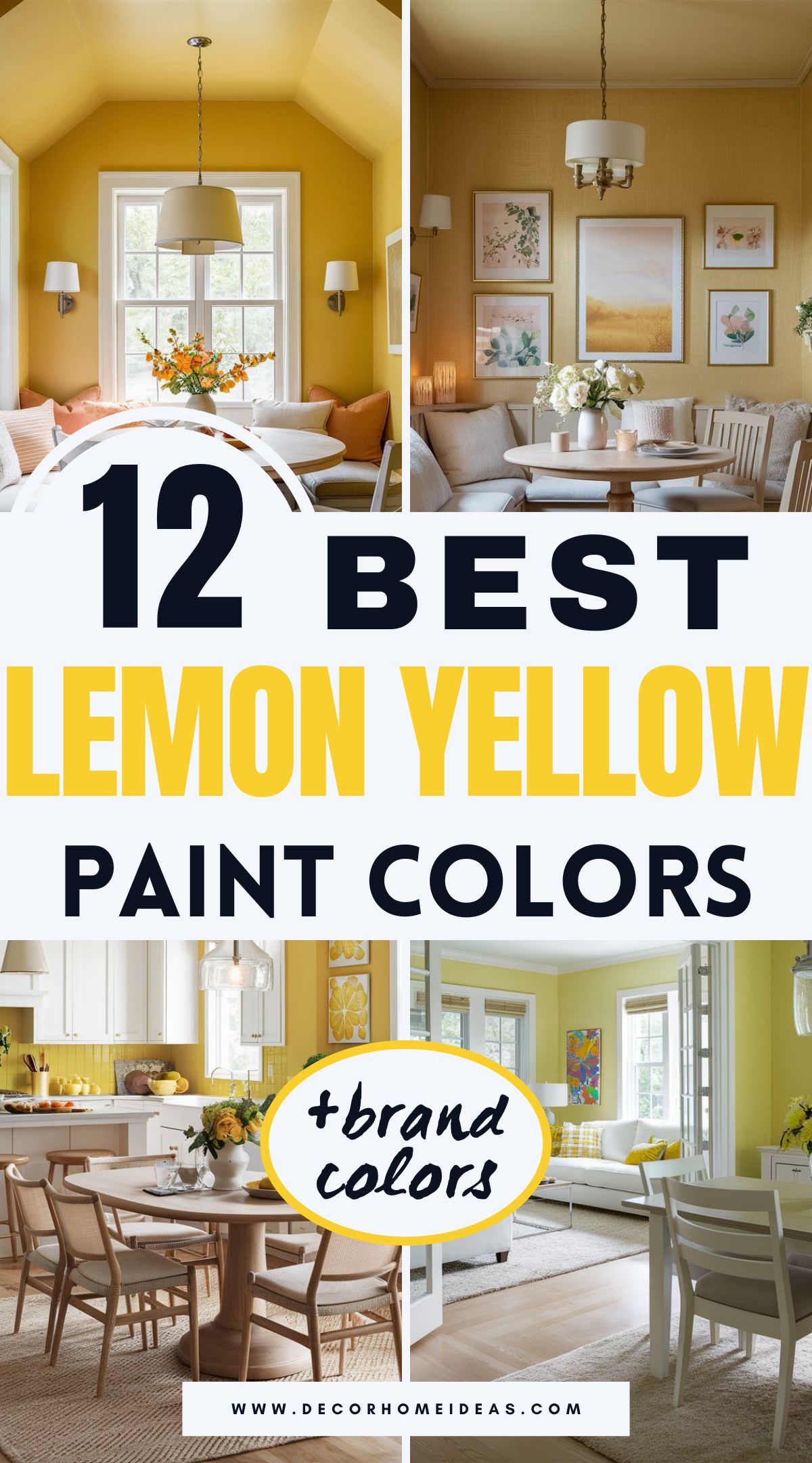 Bring sunny vibes into your home with 12 fresh lemon yellow paint colors from top brands like Benjamin Moore, Sherwin-Williams, Behr, and Farrow & Ball. Whether you want a soft glow or bold brightness, these shades are perfect for cheerful walls, accents, and more. See them all!