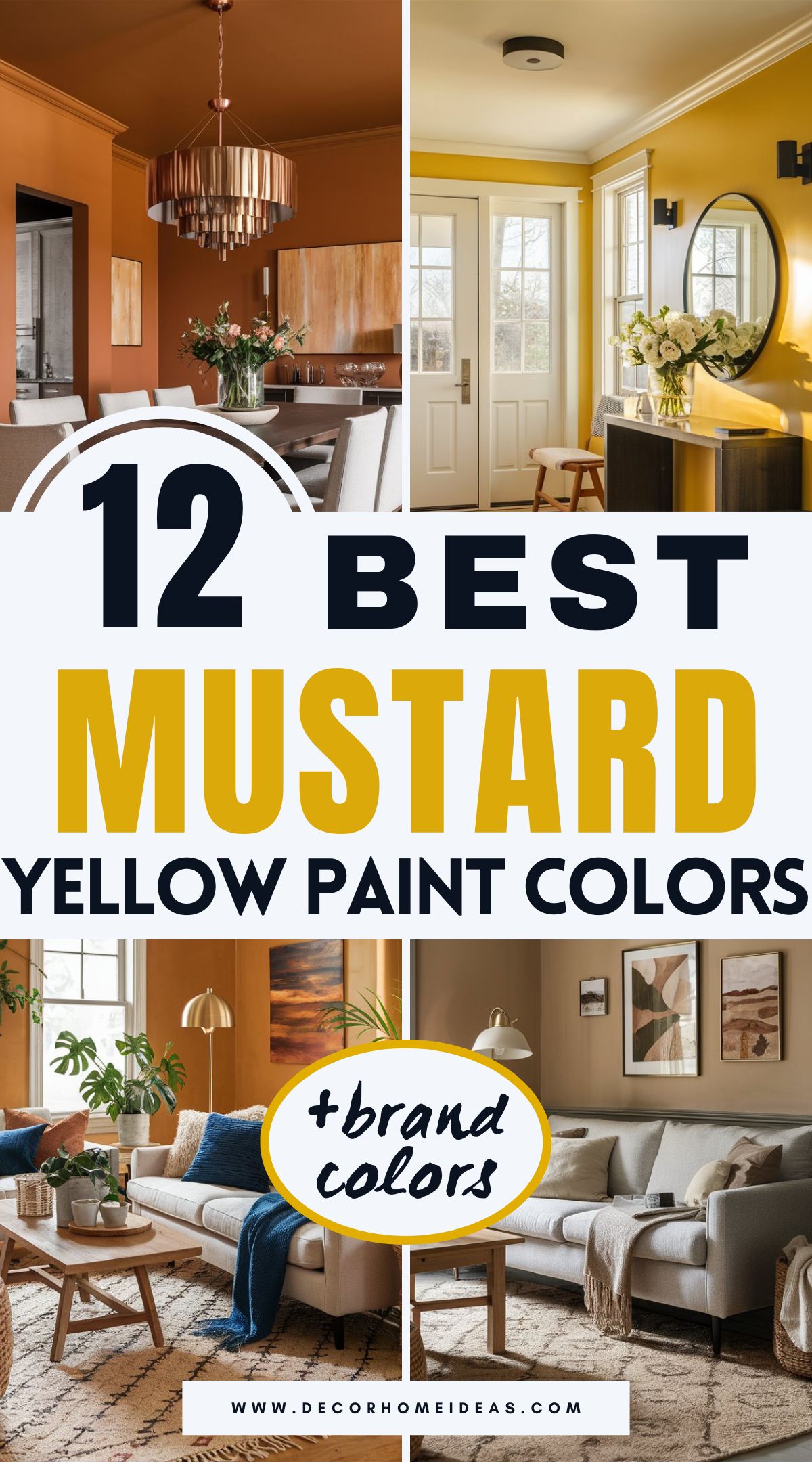 Looking for the perfect mustard yellow paint? Explore 12 elegant shades from brands like Benjamin Moore, Sherwin-Williams, Behr, and Farrow & Ball. These rich, warm tones add sophistication to any room—see which one fits your walls and inspires your next makeover!