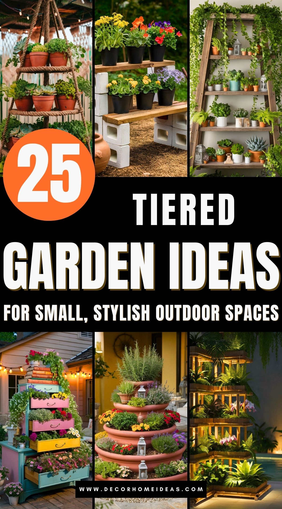 compact tiered garden ideas on a budget 3