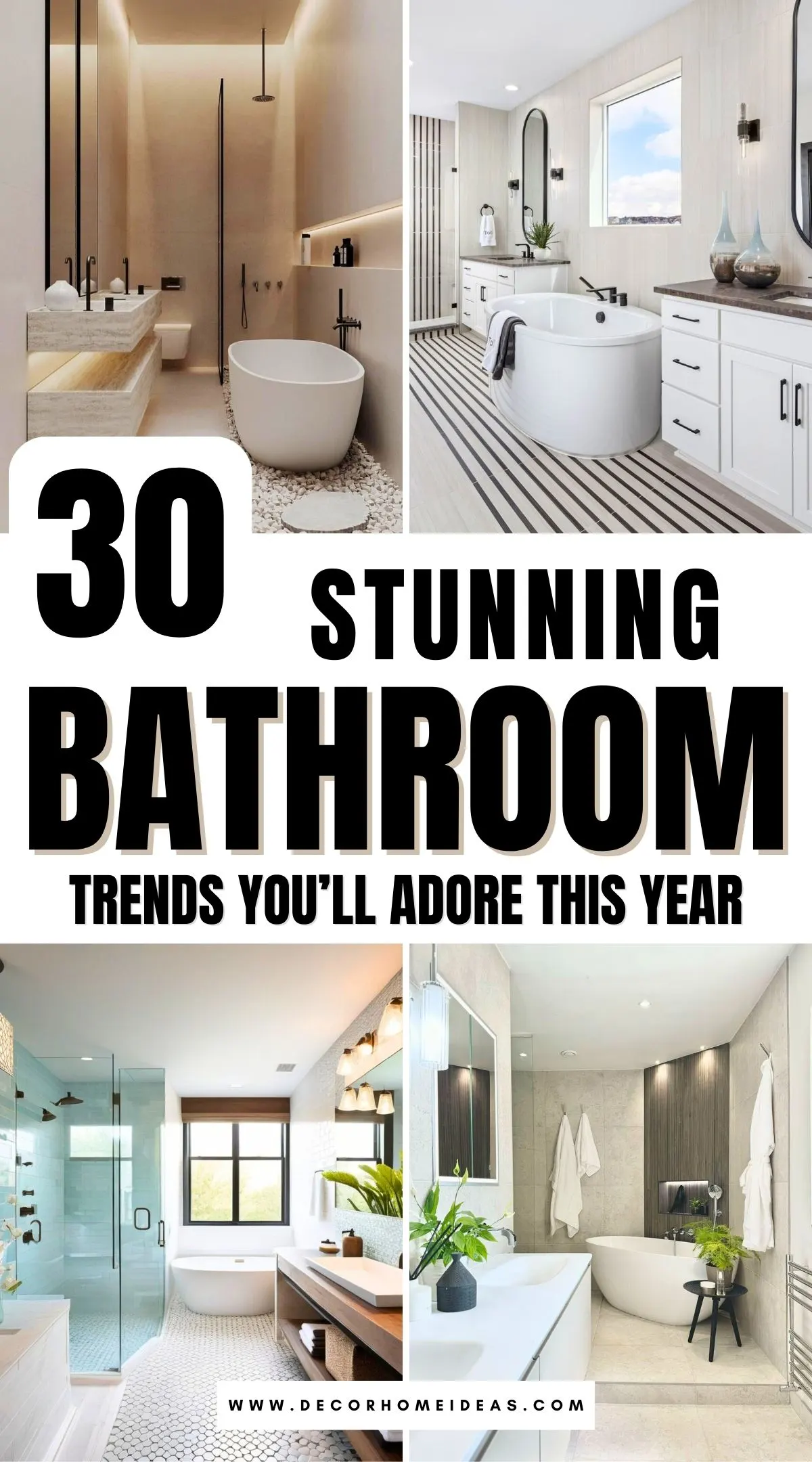 Discover 30 stunning bathroom trends that will make your space feel like a masterpiece. From sleek finishes to innovative layouts, these ideas are perfect for the modern home. Get inspired now!
