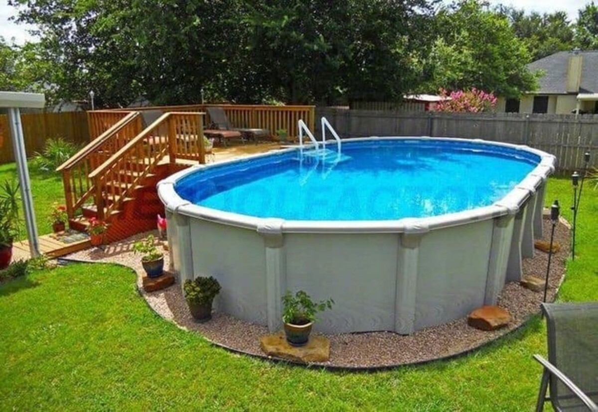 diy landscaping ideas for above ground pools 16