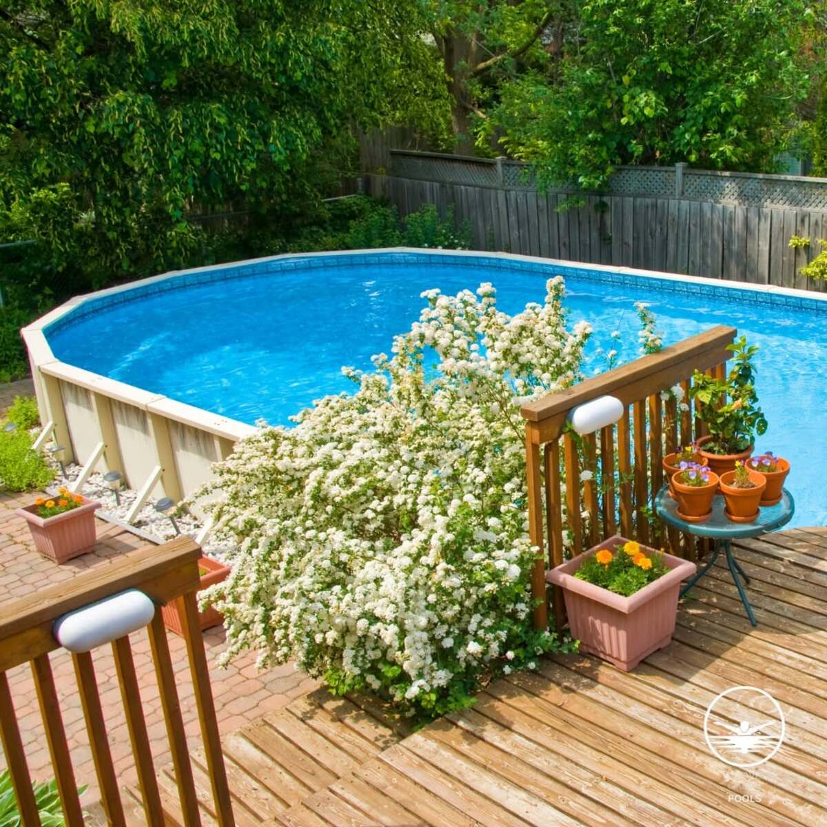 diy landscaping ideas for above ground pools 9