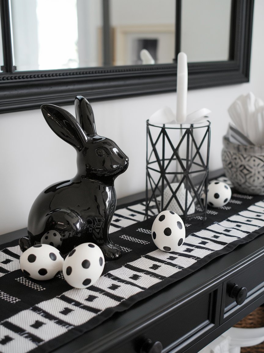 easter entryway table decor 10