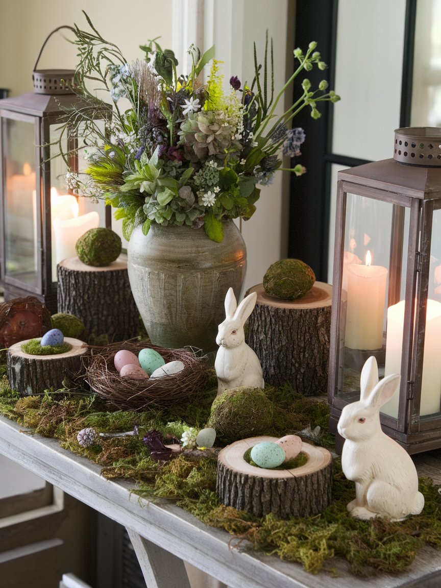 easter entryway table decor 14