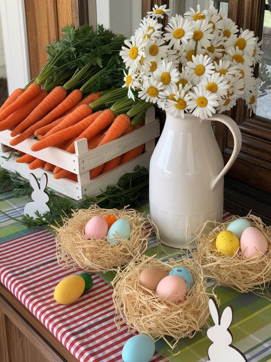 easter entryway table decor 16