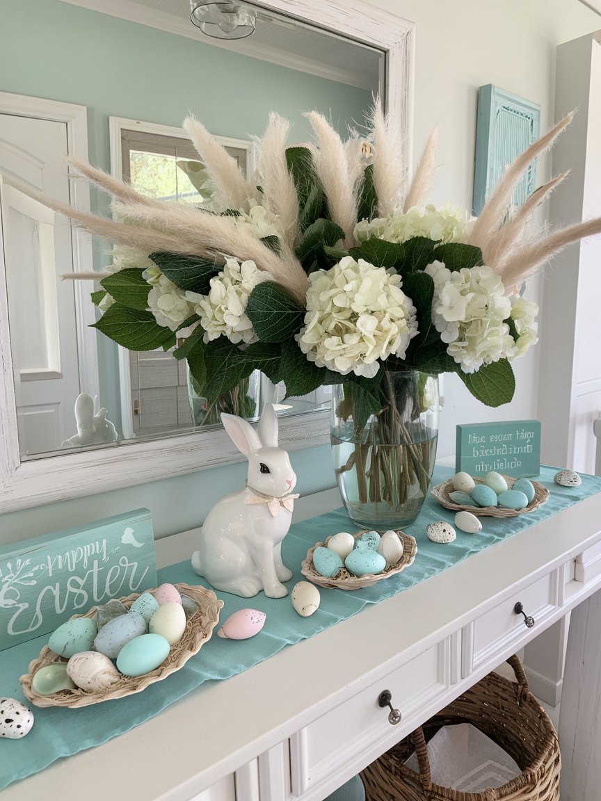 easter entryway table decor 20