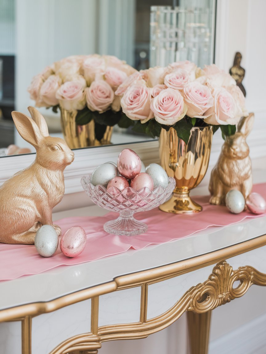 easter entryway table decor 22