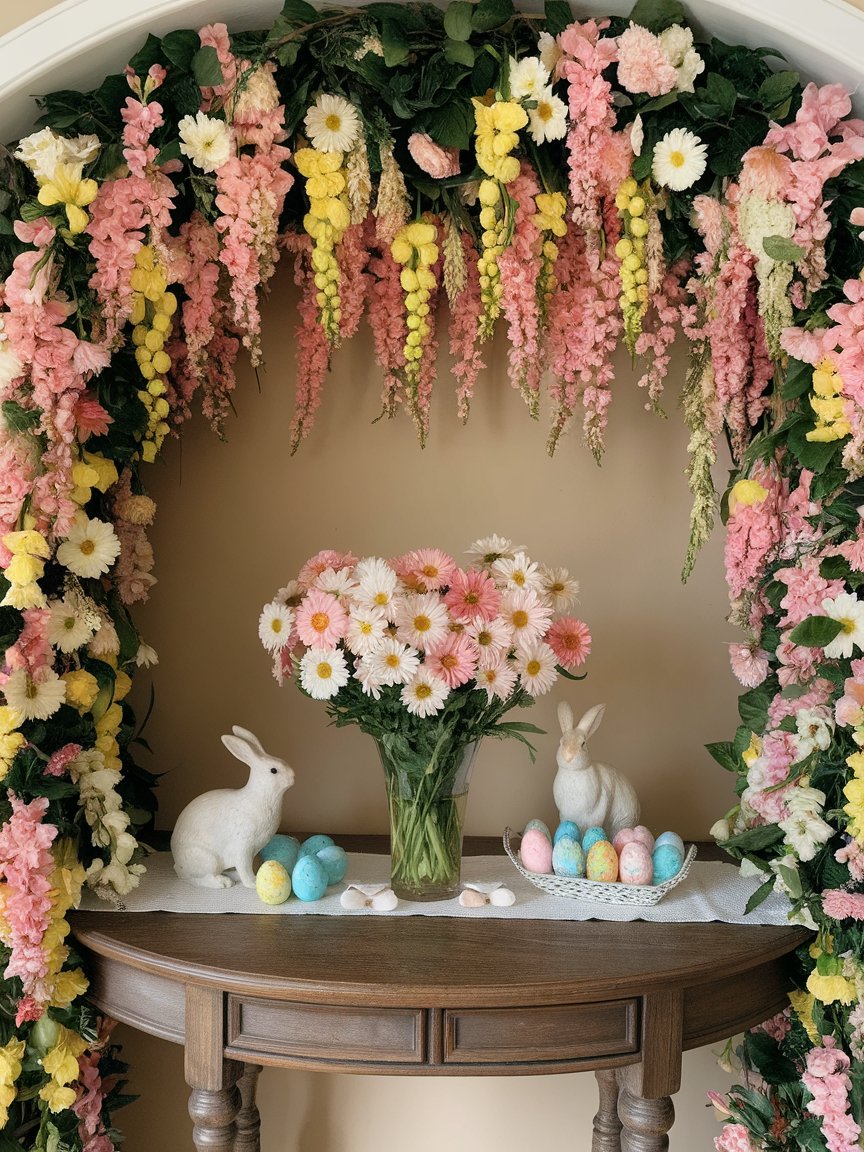 easter entryway table decor 23