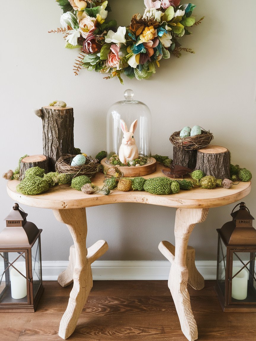 easter entryway table decor 24