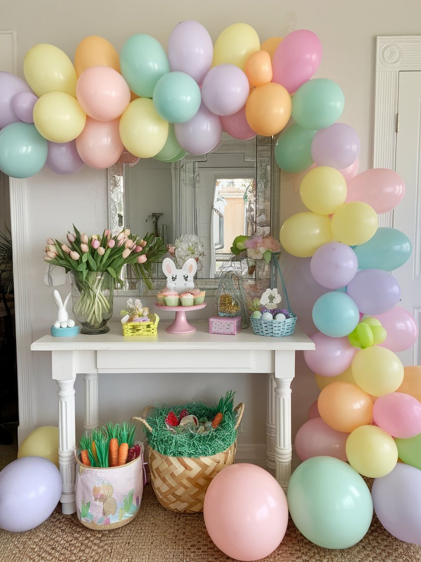 easter entryway table decor 25