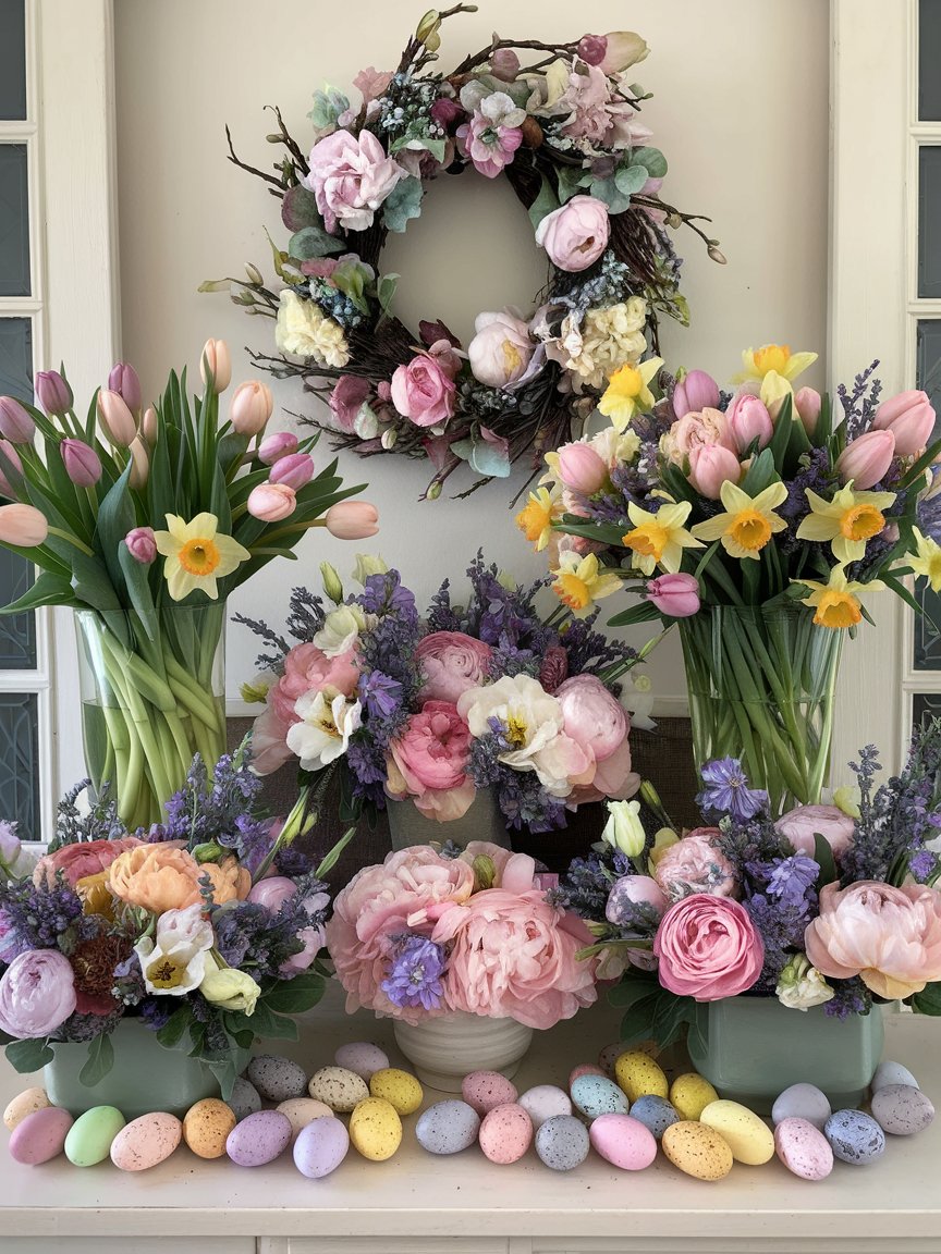 easter entryway table decor 4