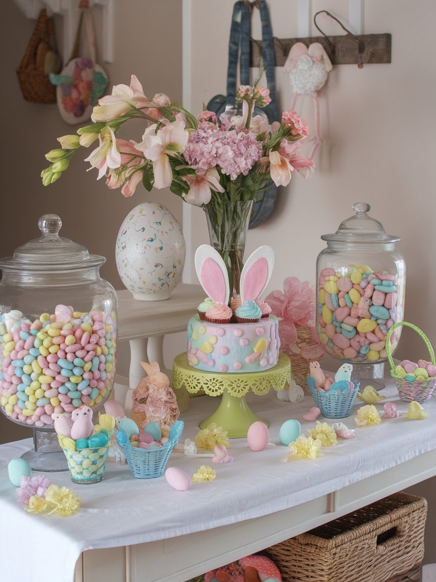 easter entryway table decor 5